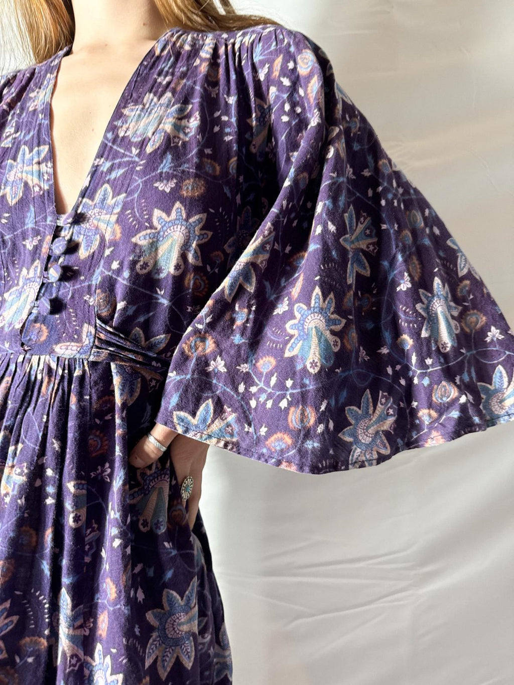 1970s Ayesha Davar Tie-Up dress