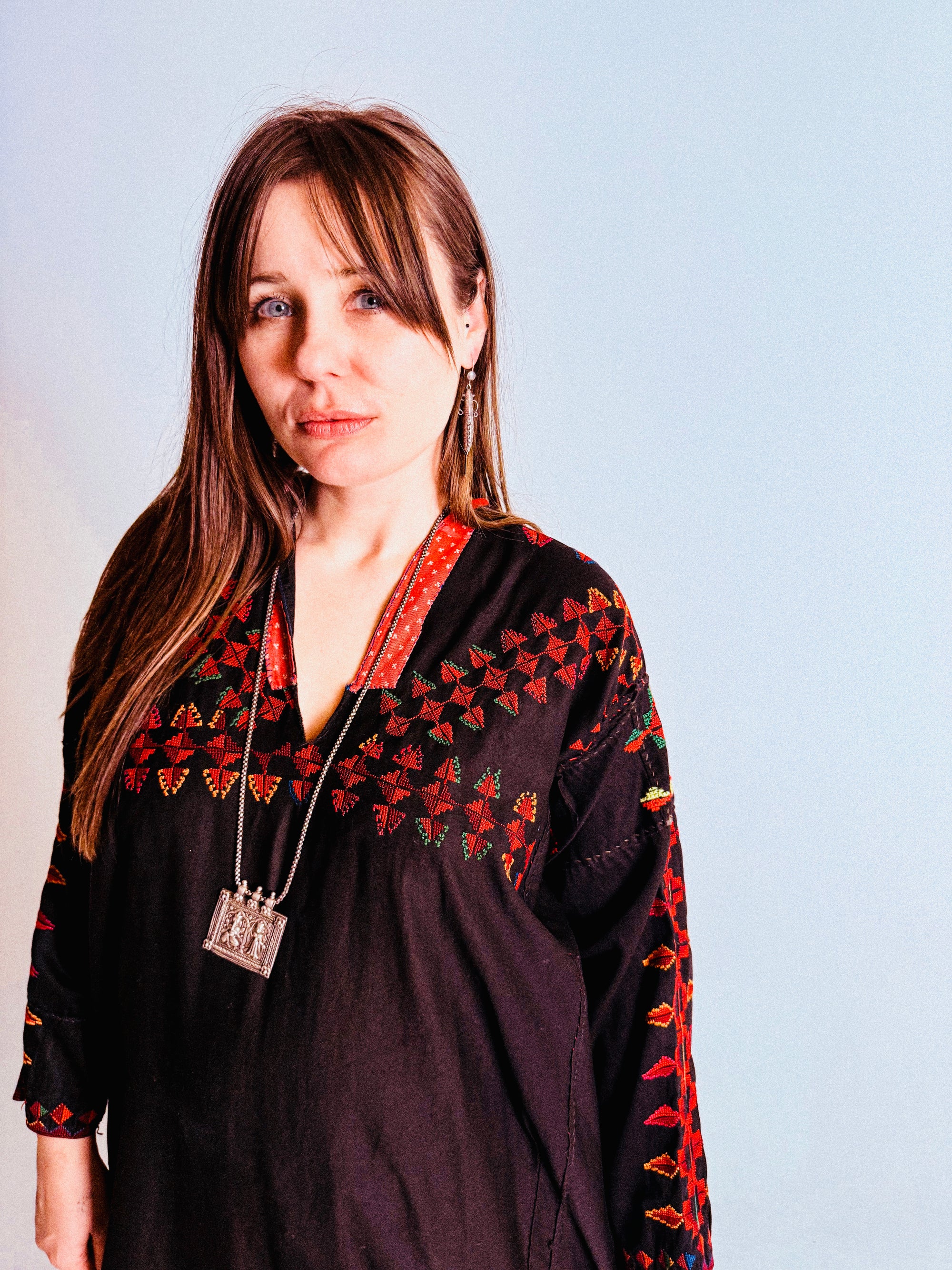 1960s Levantine Long Embroidered Dress