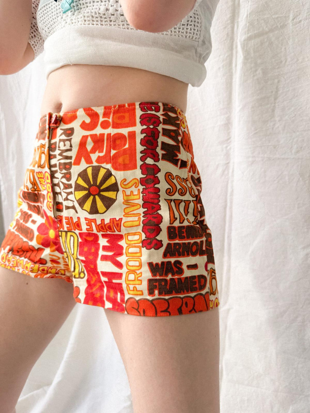 Vintage 1960s Psychedelic Pop Art Hot Pants