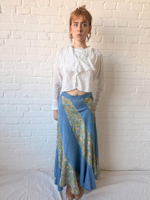 1910s Edwardian Cotton Batiste Embroidered Blouse
