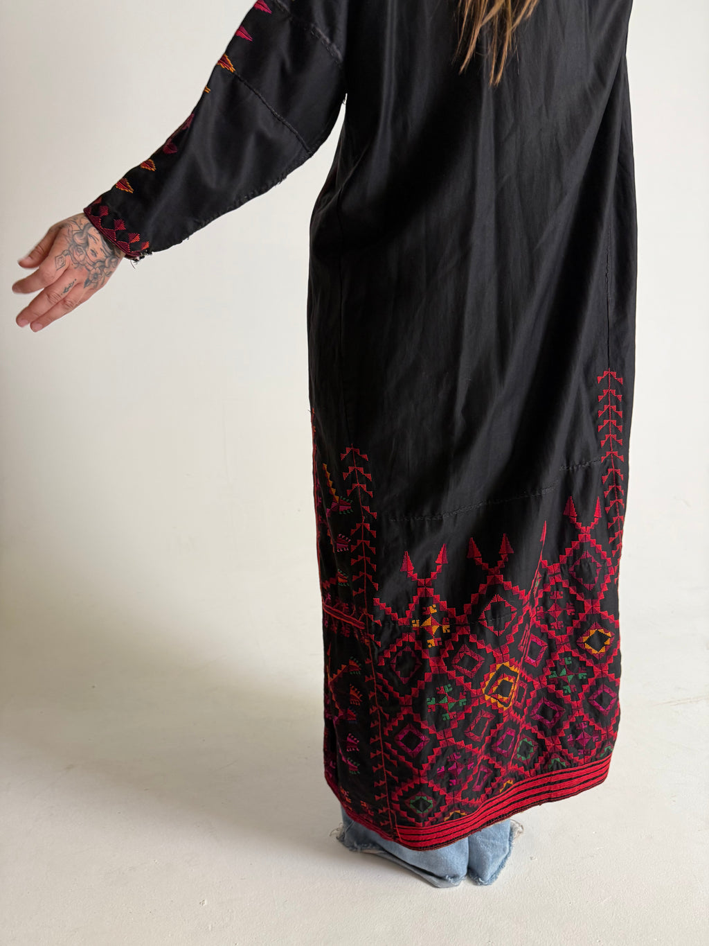 1960s Levantine Long Embroidered Dress