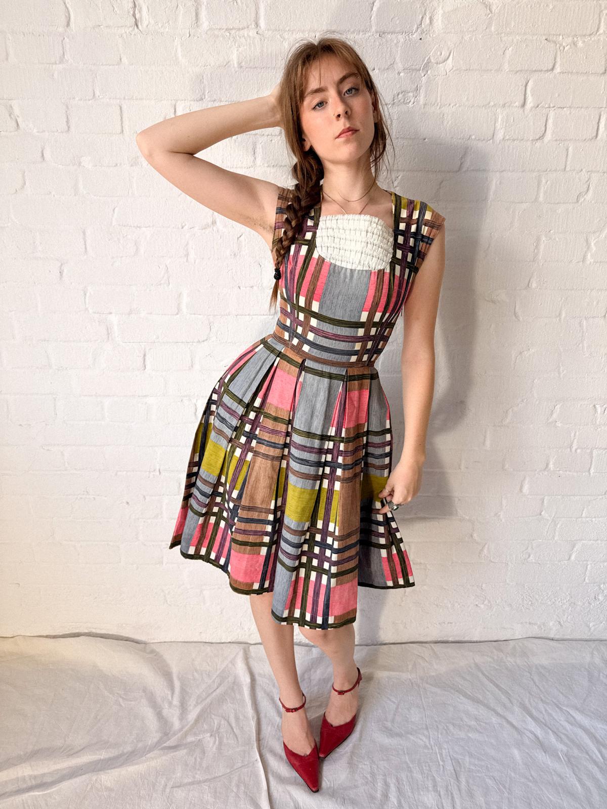 Early 1960s French Riviera Cotton Sundress | Brigitte Bardot Style