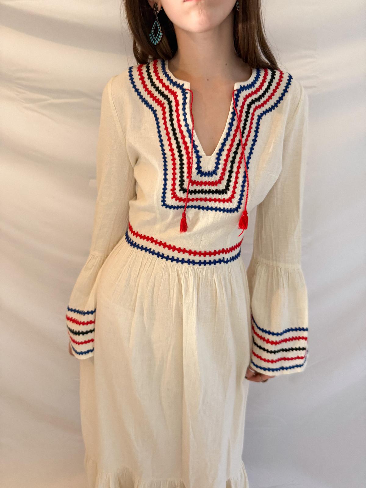 1970s Made in Pakistan Cheescloth Dress