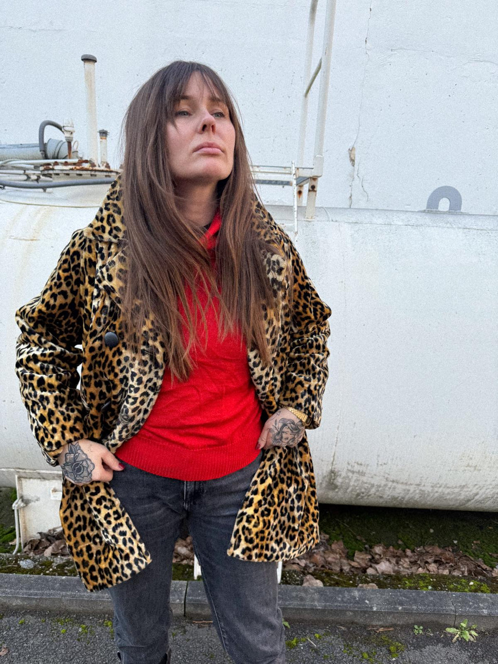 Early 1960s Boxy Leopard Velvet Coat