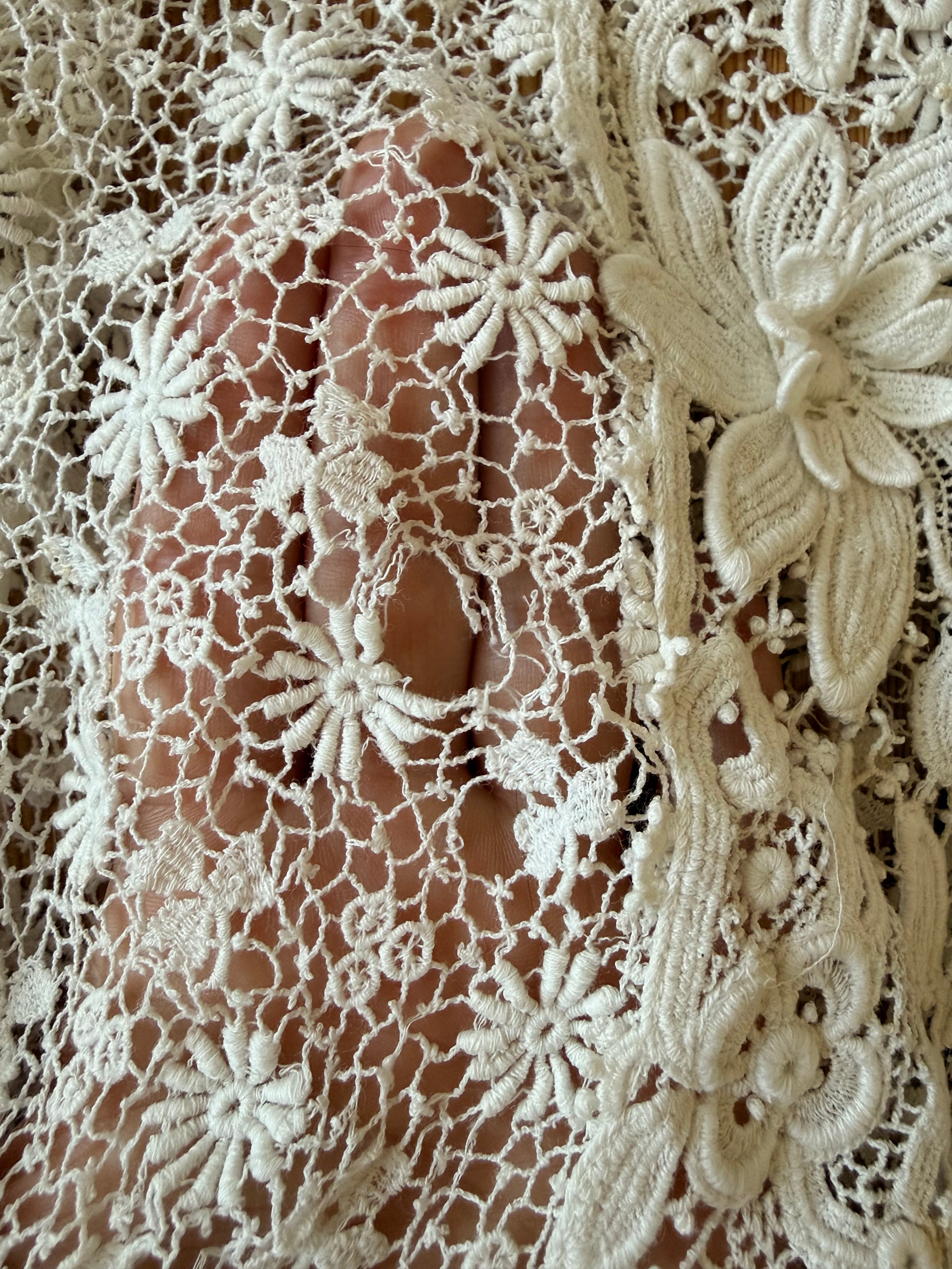 Antique Edwardian Irish Lace Bodice Blouse