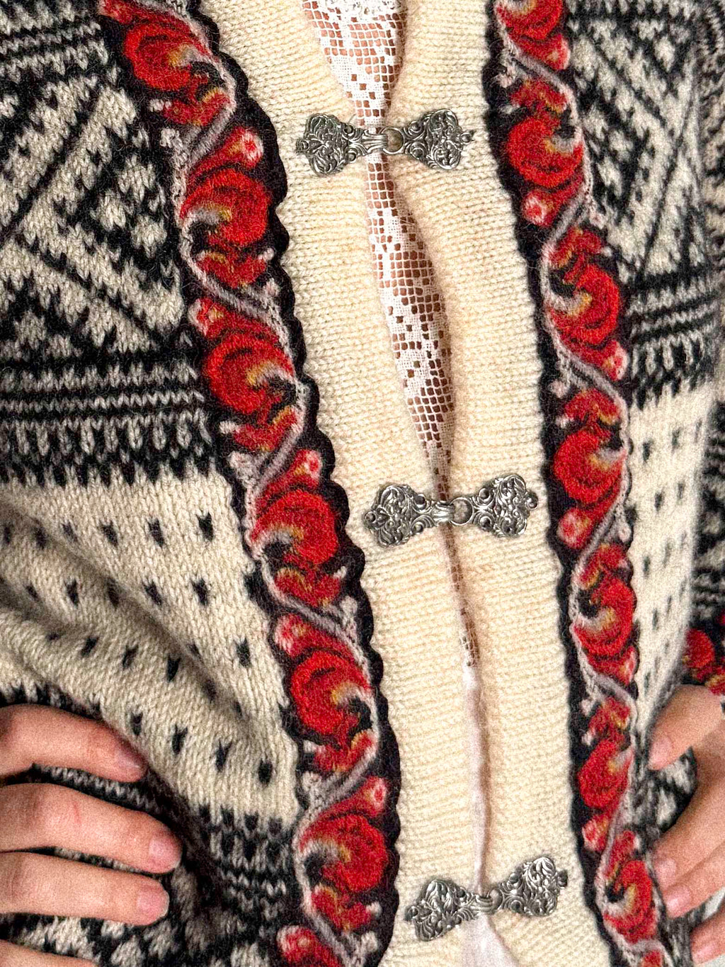 Wollstrickjacke von Dale of Norway aus den 1970er/80er Jahren