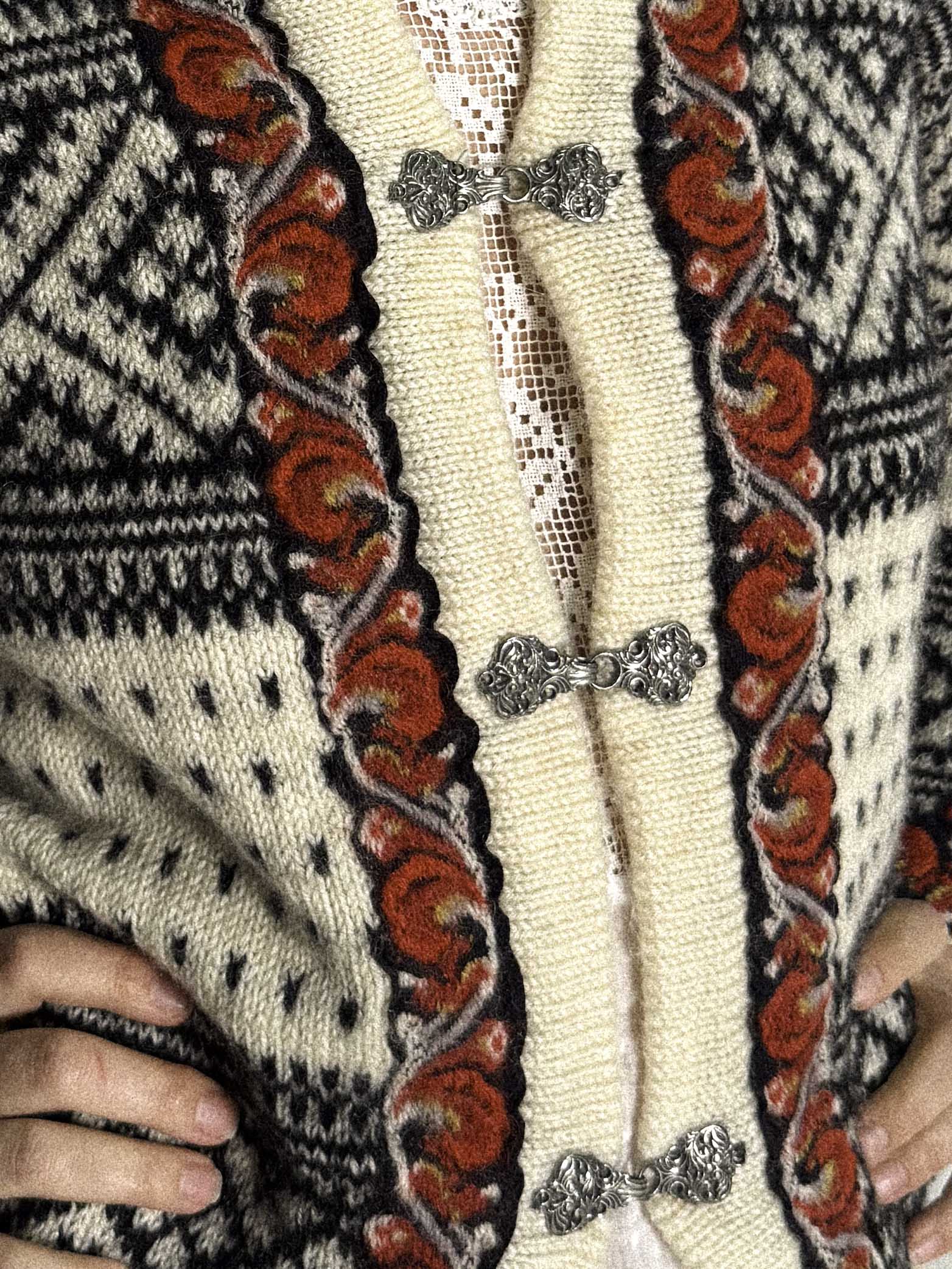 Wollstrickjacke von Dale of Norway aus den 1970er/80er Jahren