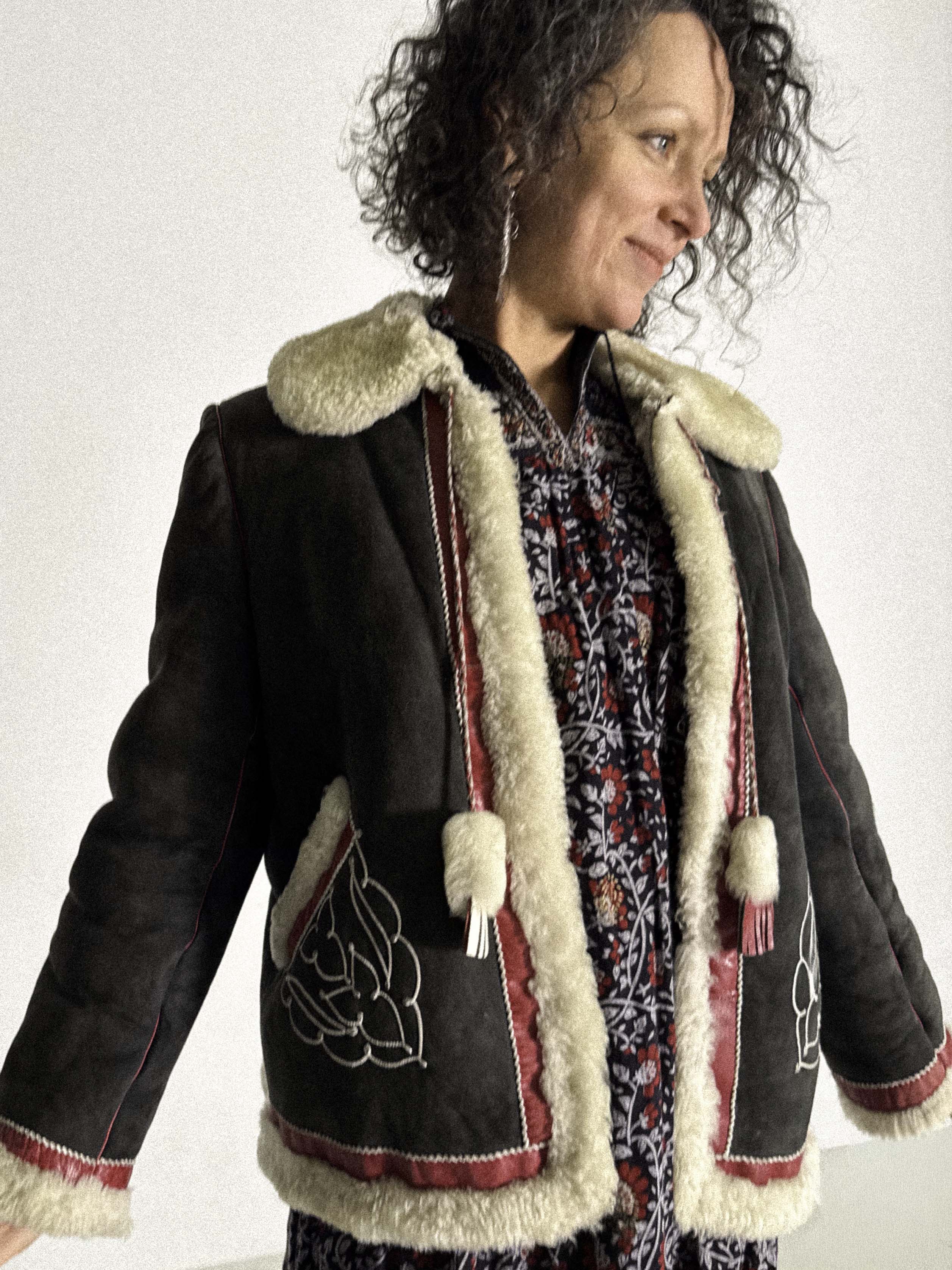 1960s Sheepskin Folklore Jacket