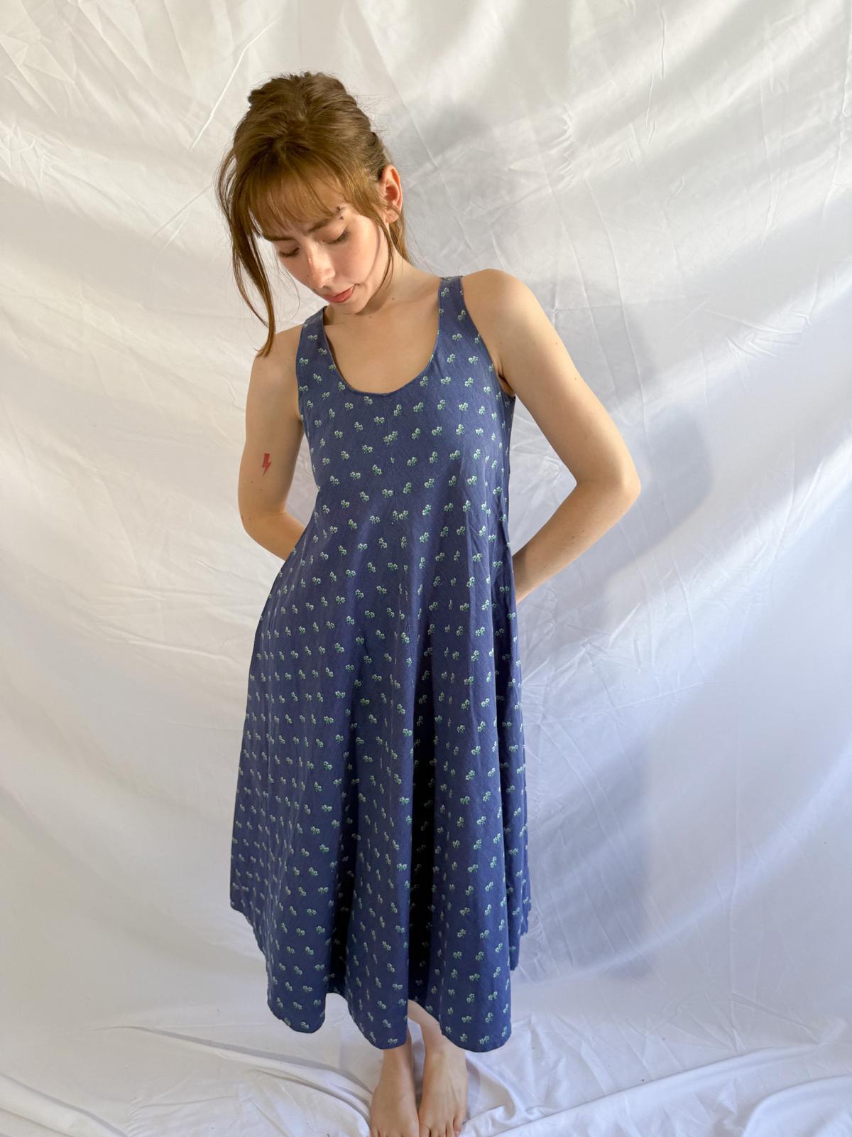 1970s Laura Ashley Cotton Summer Dress