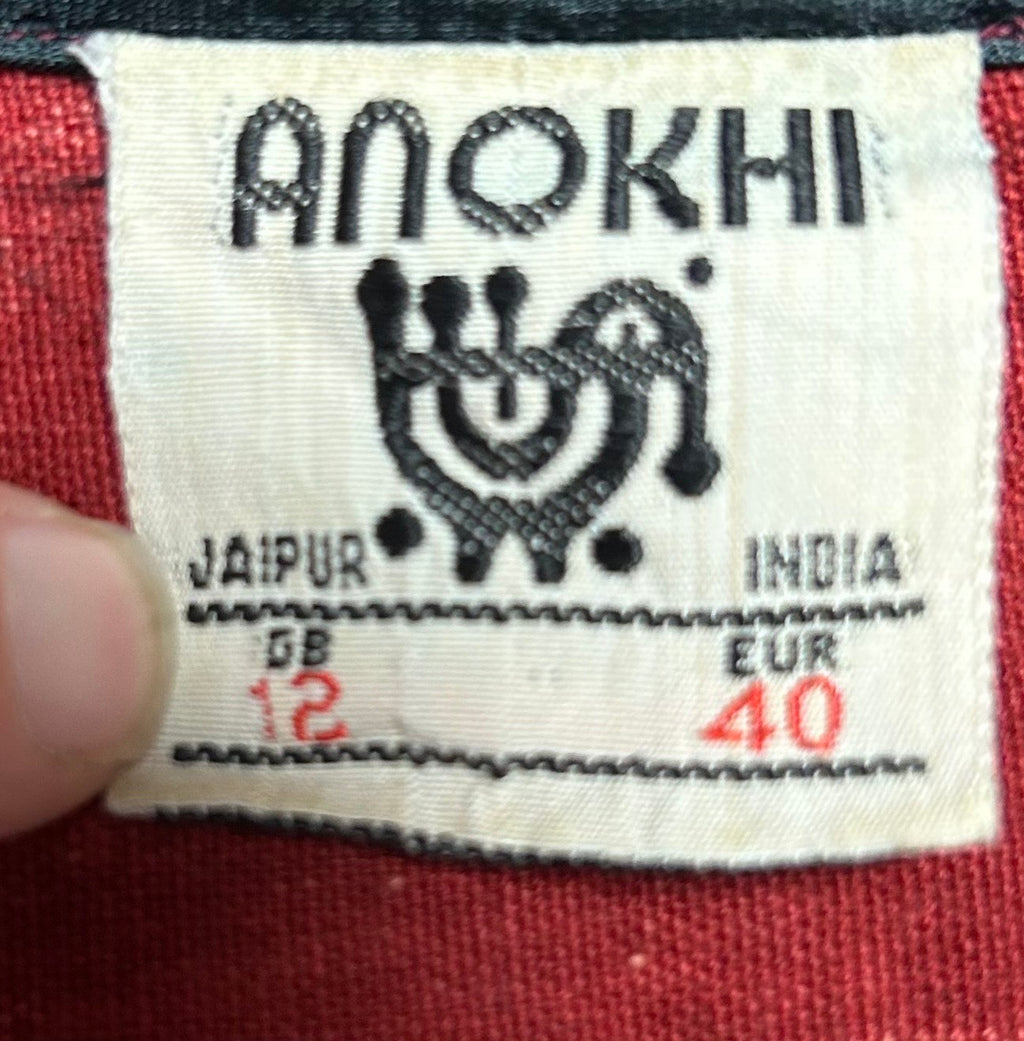 1970er Anokhi Blockprint-Kaftan