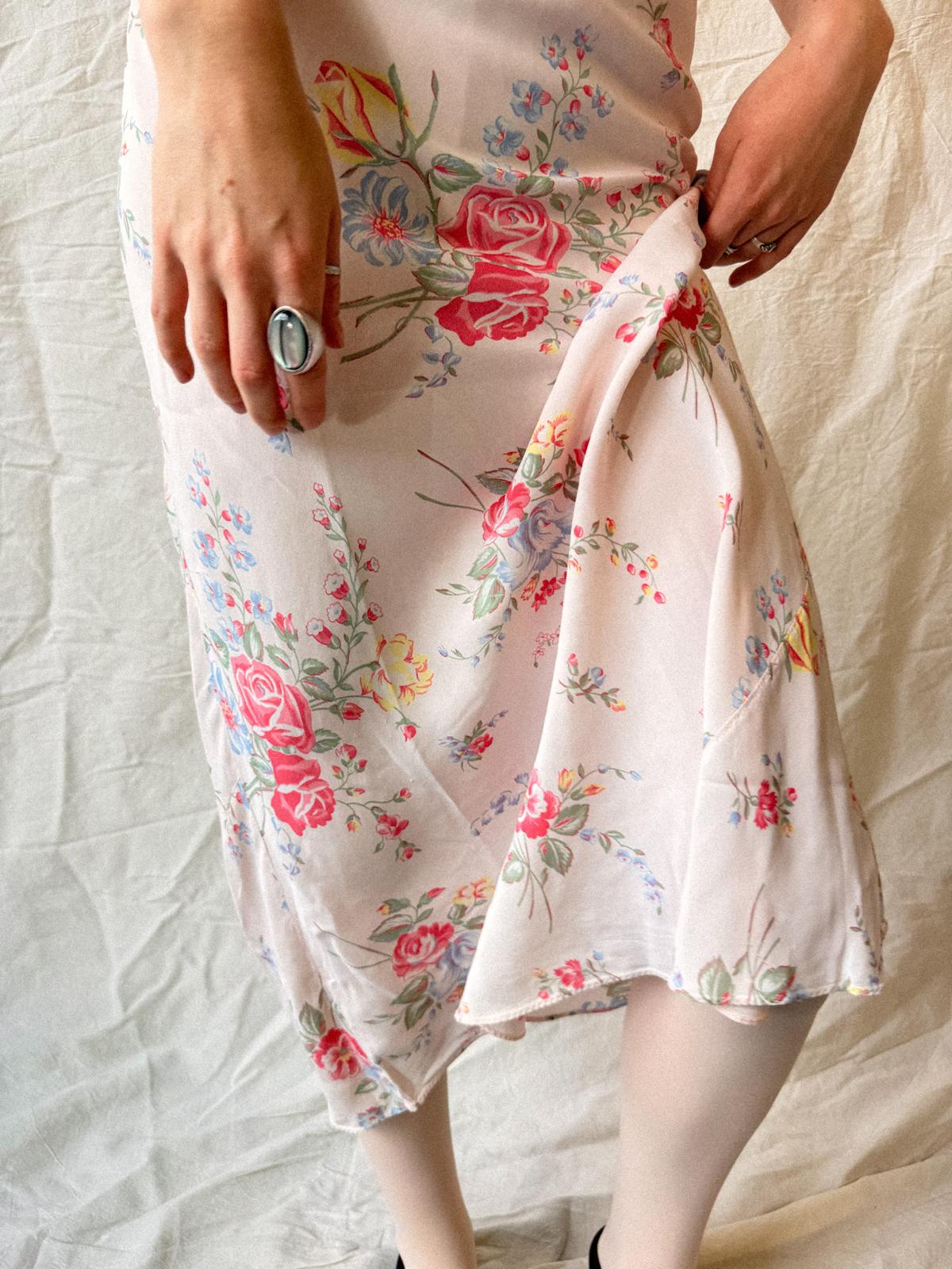 Blumenkleid aus Viskose, 1930er-Jahre