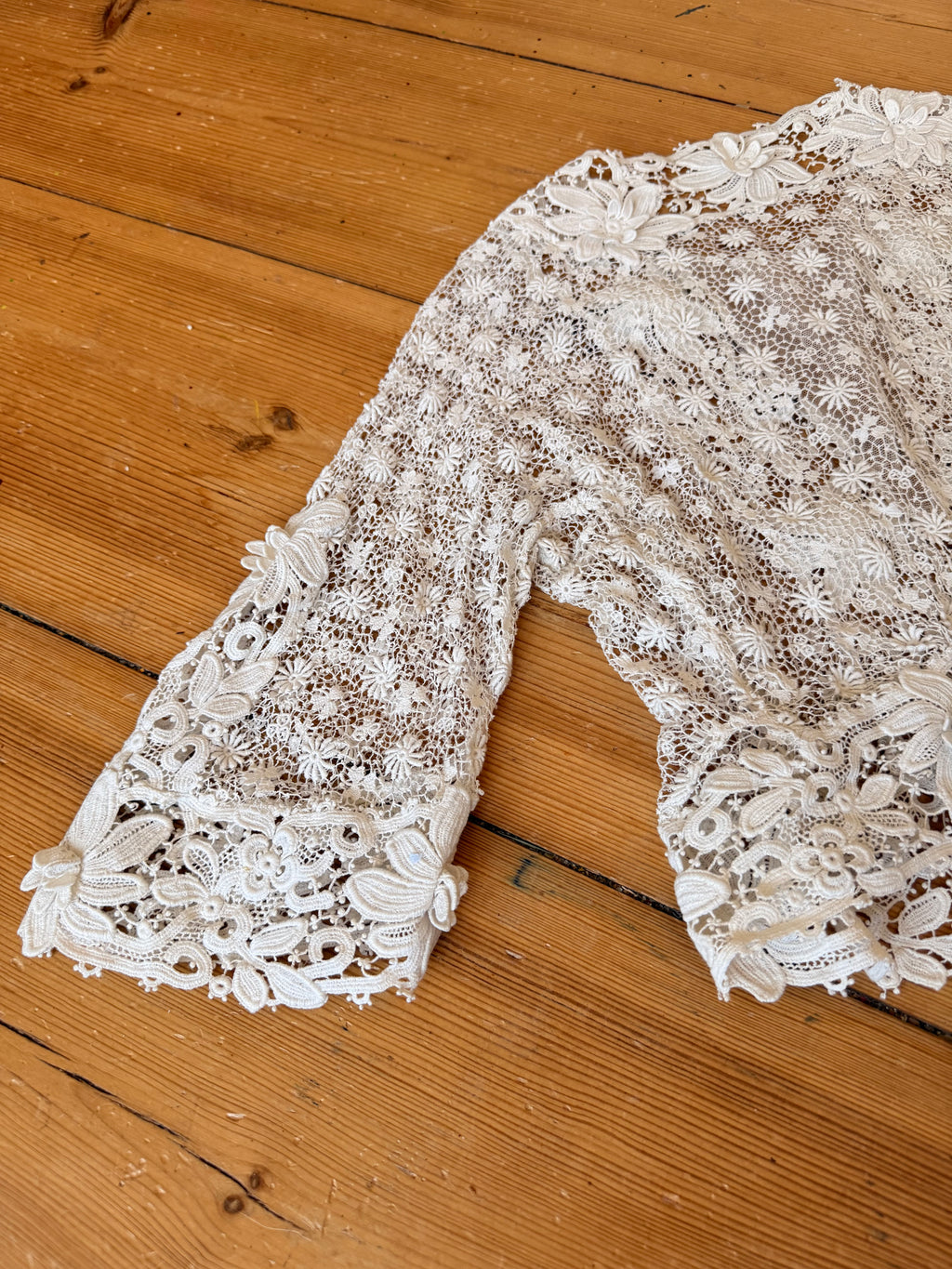 Antique Edwardian Irish Lace Bodice Blouse