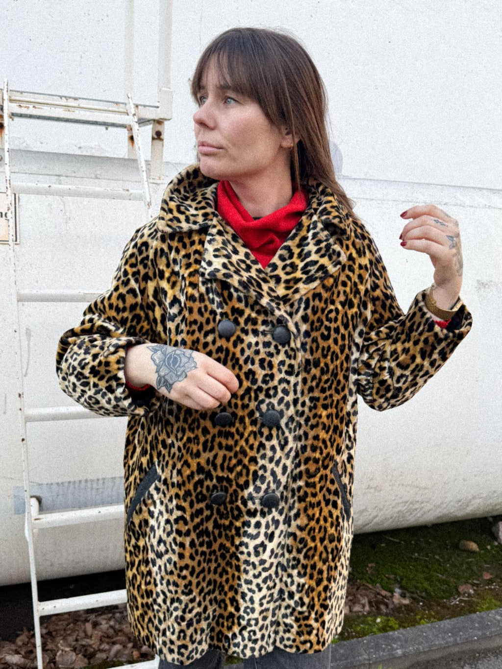 Early 1960s Boxy Leopard Velvet Coat