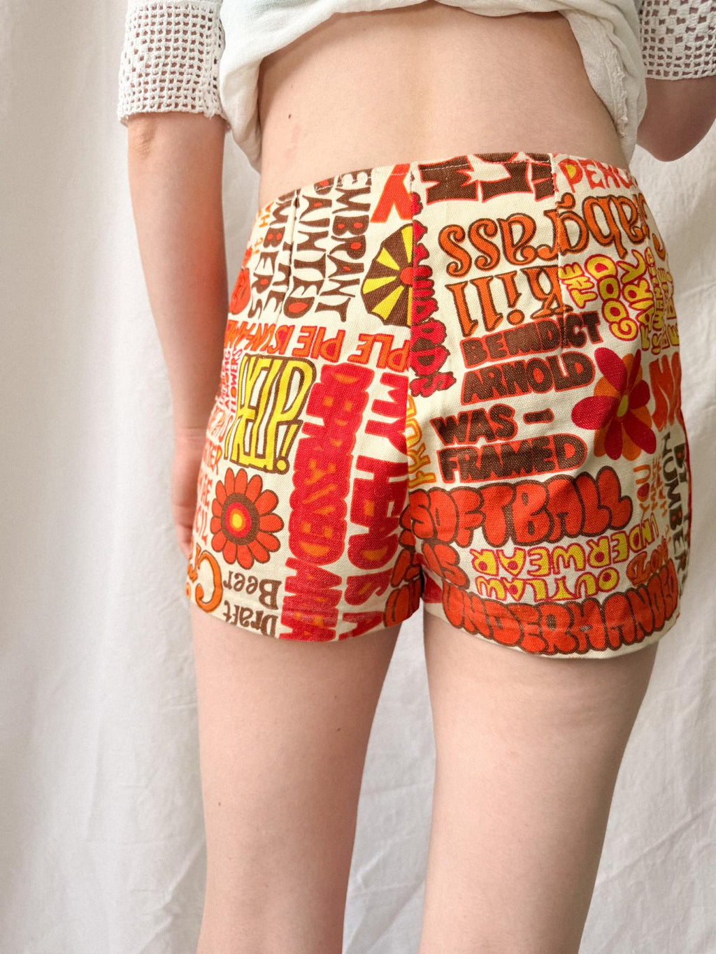 Vintage 1960s Psychedelic Pop Art Hot Pants