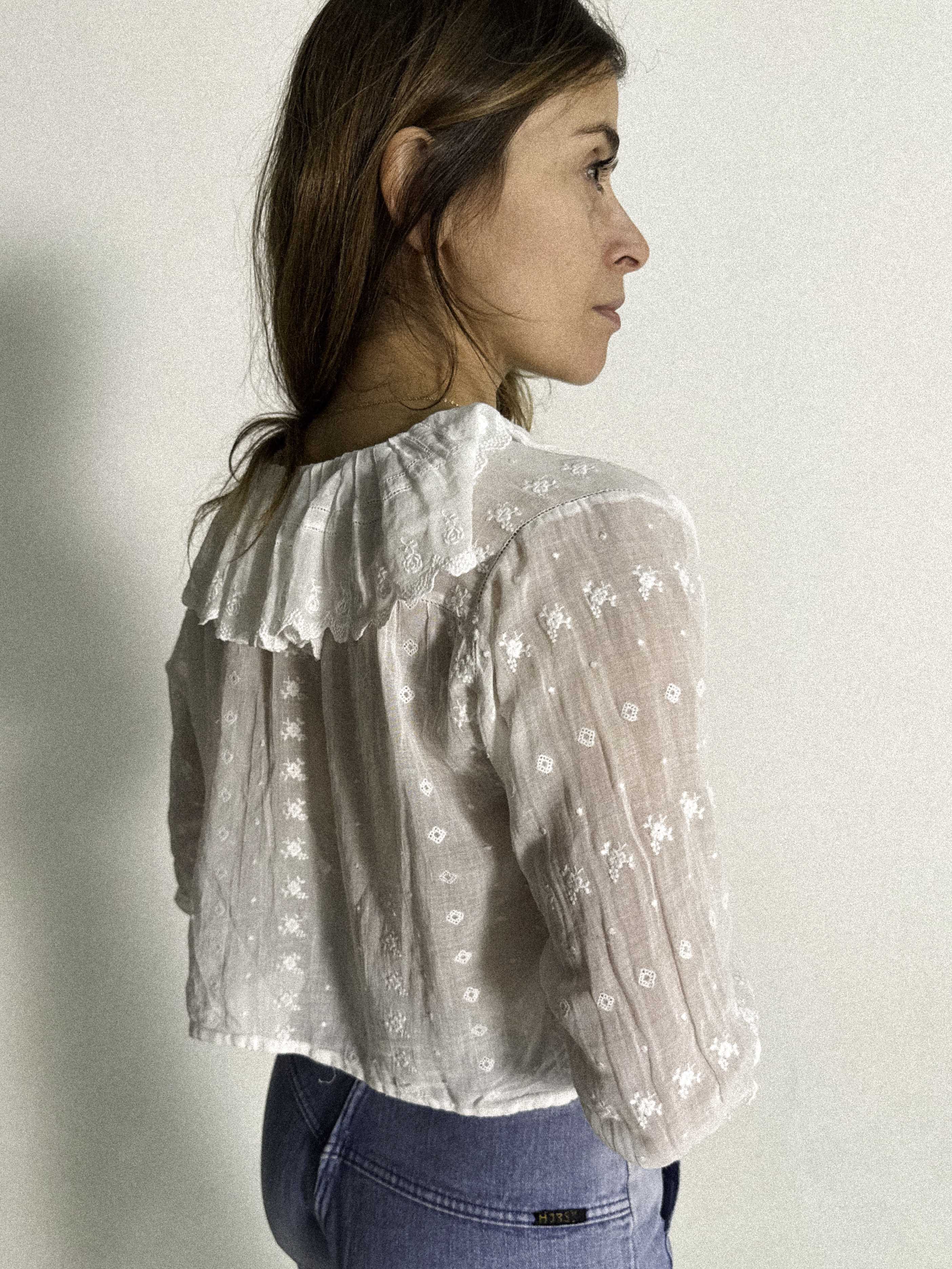 Late Edwardian Cotton Gauze Blouse