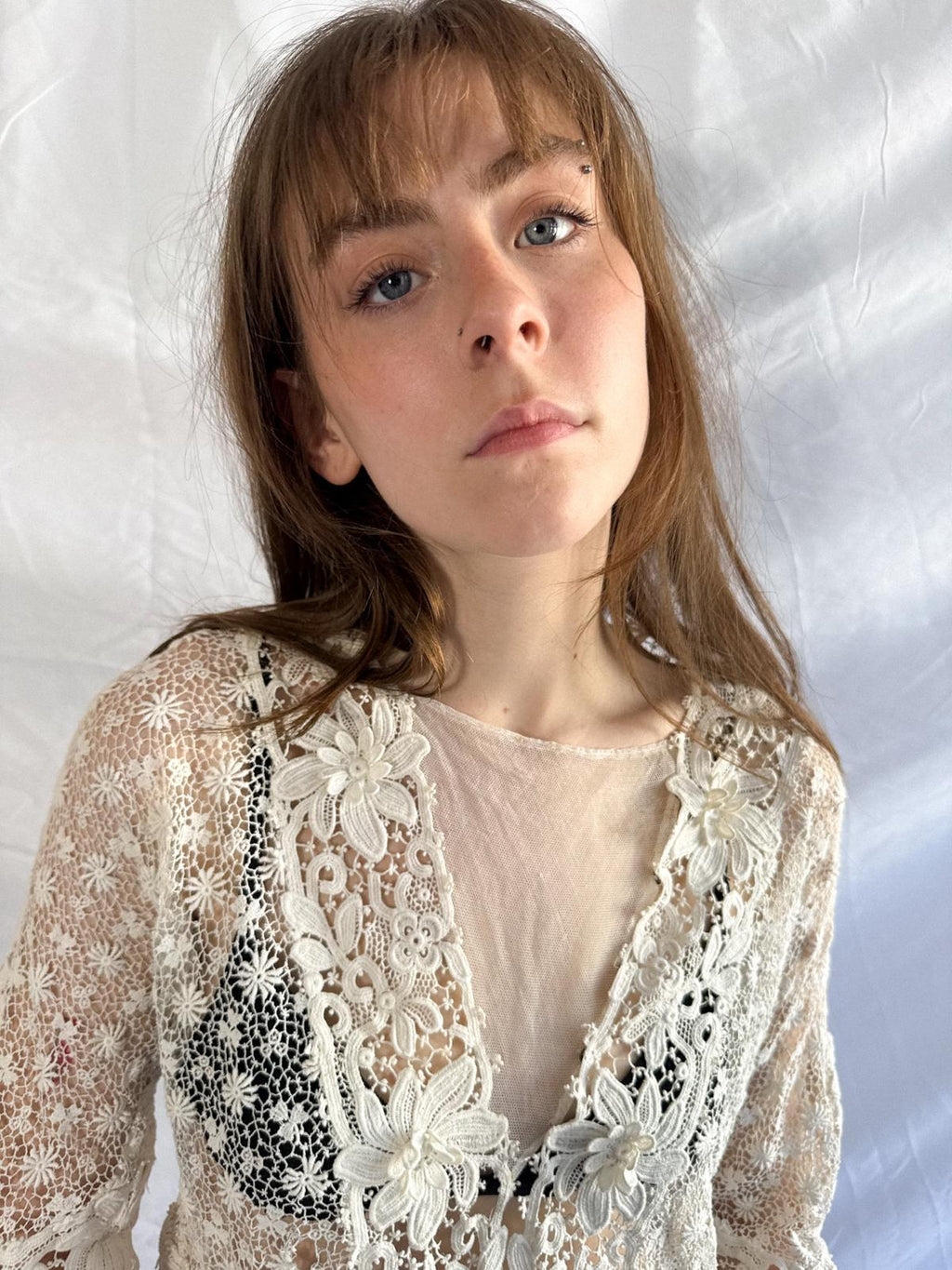 Antique Edwardian Irish Lace Bodice Blouse