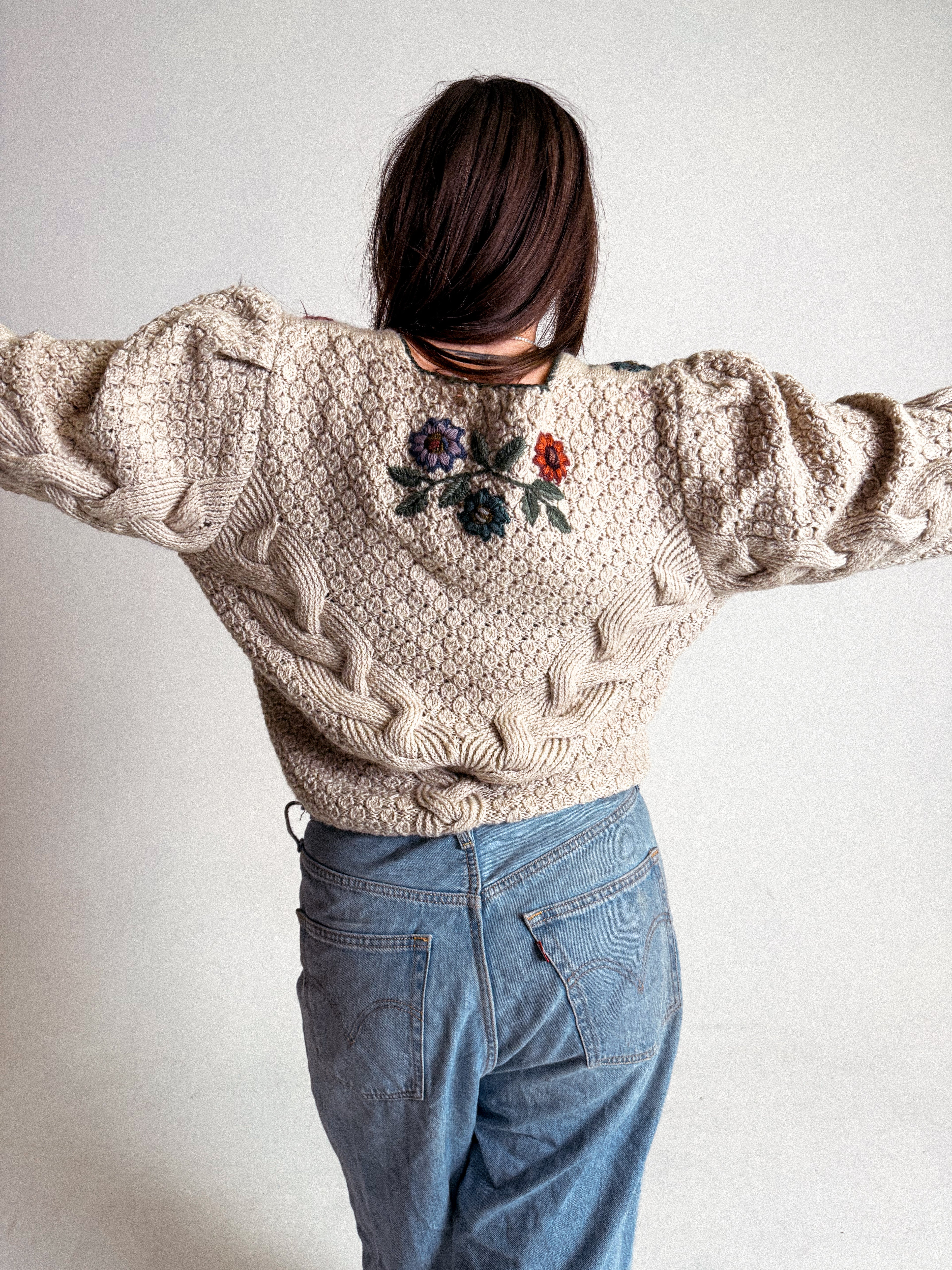 Vintage Wolkenstricker Handmade Wool Cardigan
