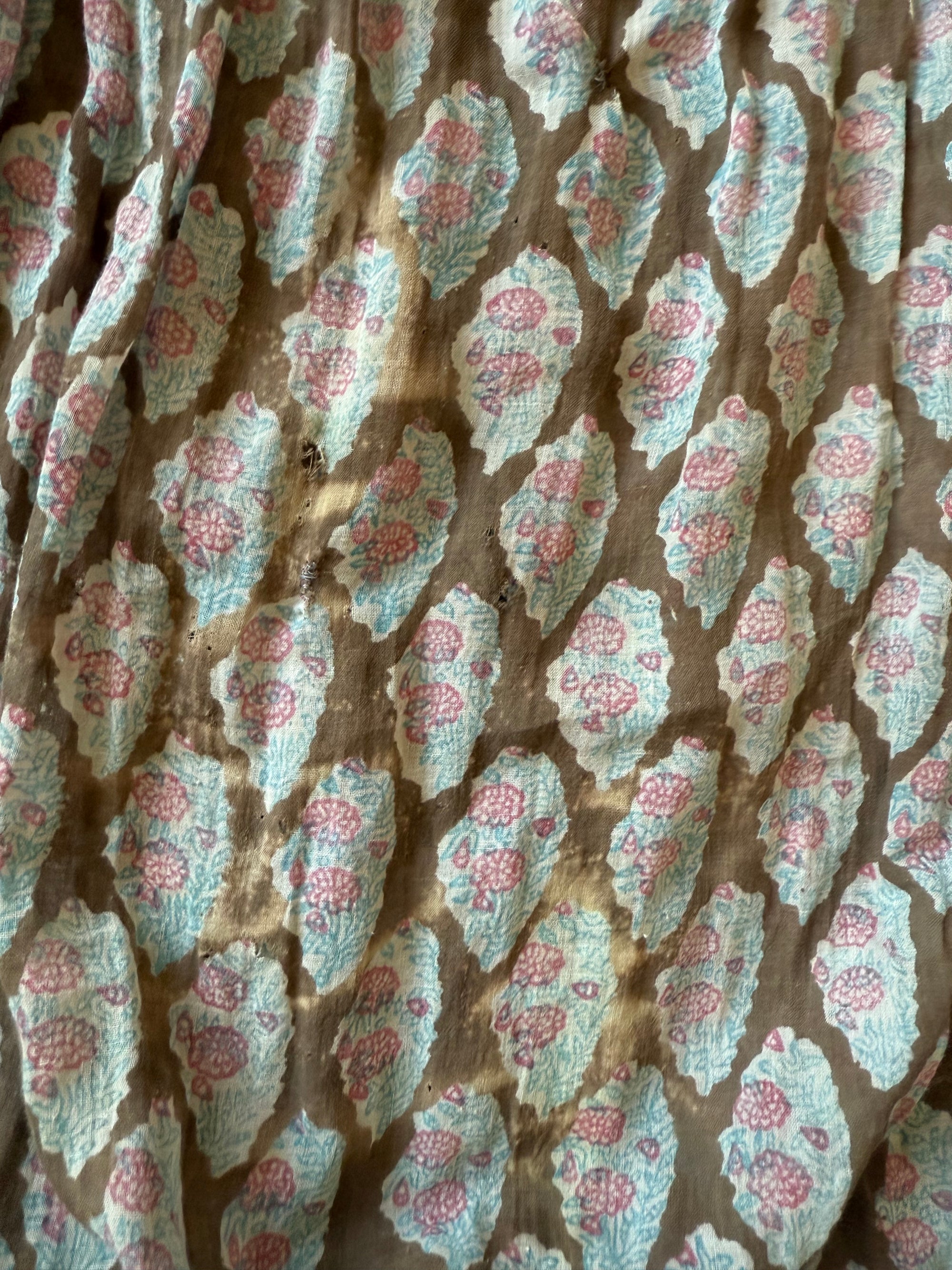 1970er Indianisches Baumwoll-Gaze-Trägerkleid