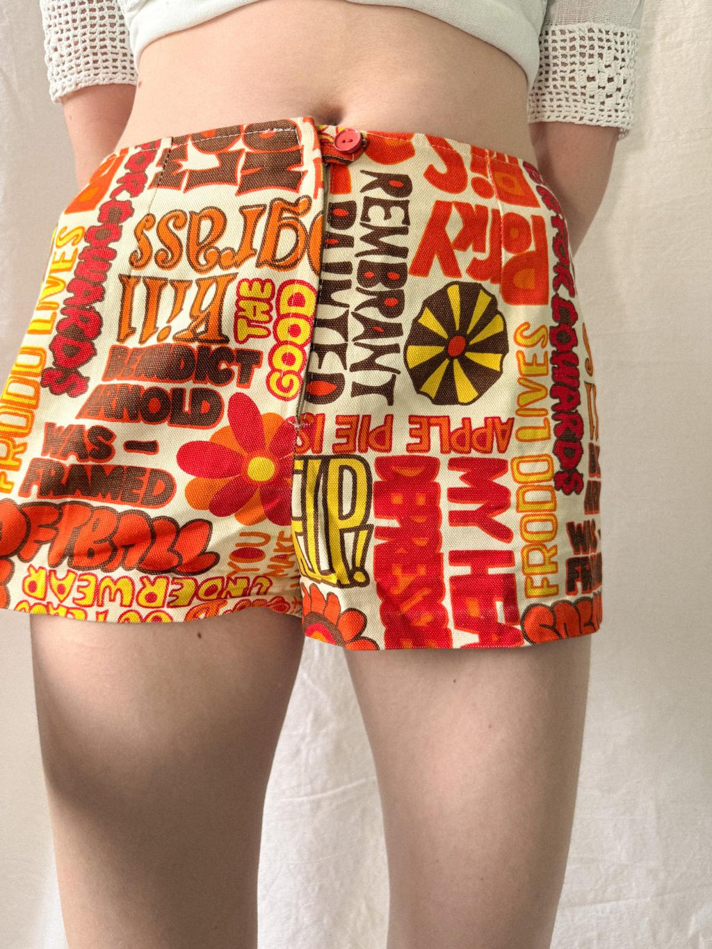 Vintage 1960s Psychedelic Pop Art Hot Pants