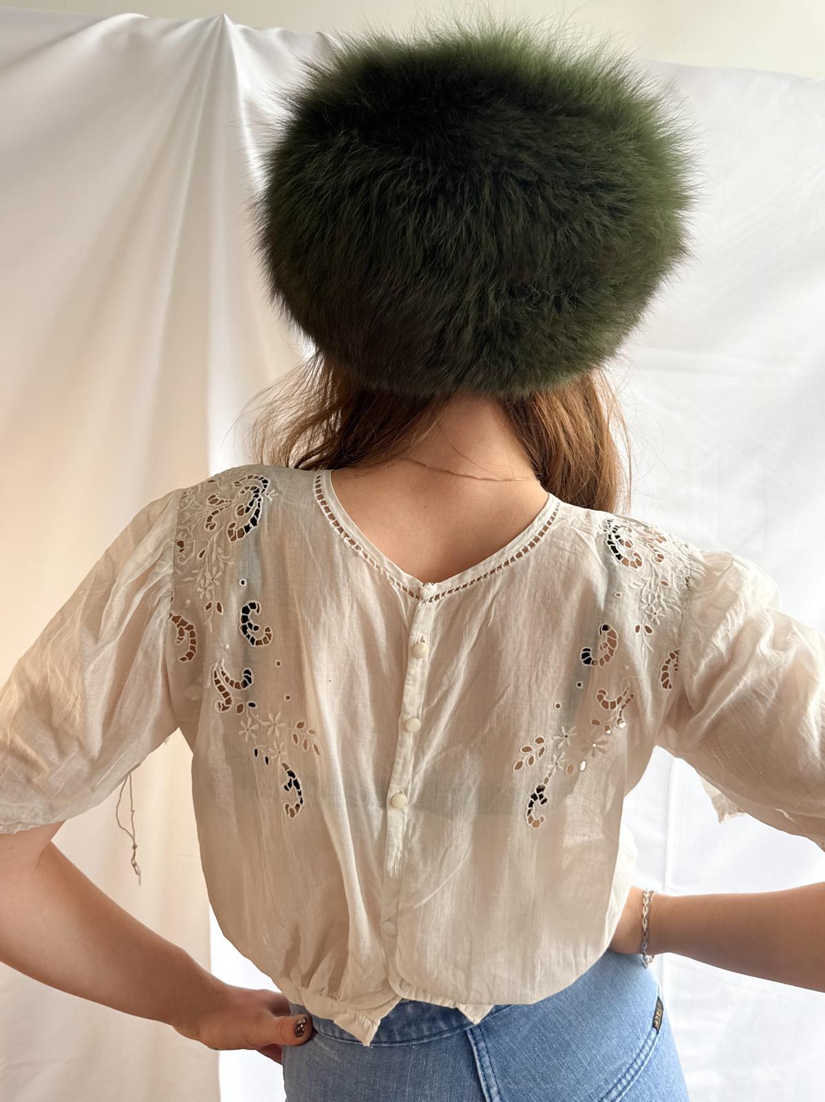 Edwardian Cotton Corset Cover Blouse