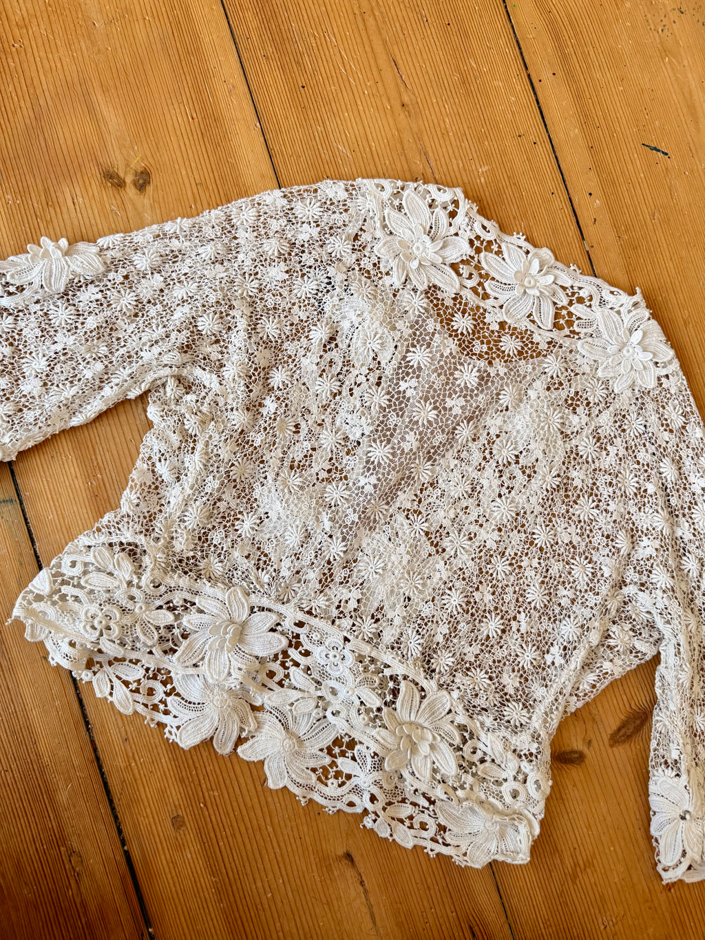 Antique Edwardian Irish Lace Bodice Blouse