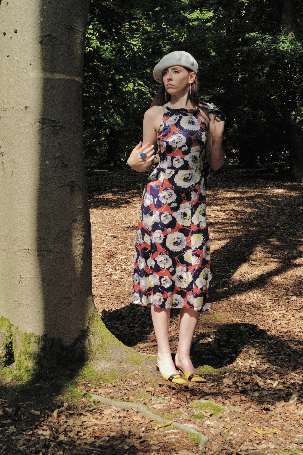 1930s Liquid Silk Floral Two-Piece