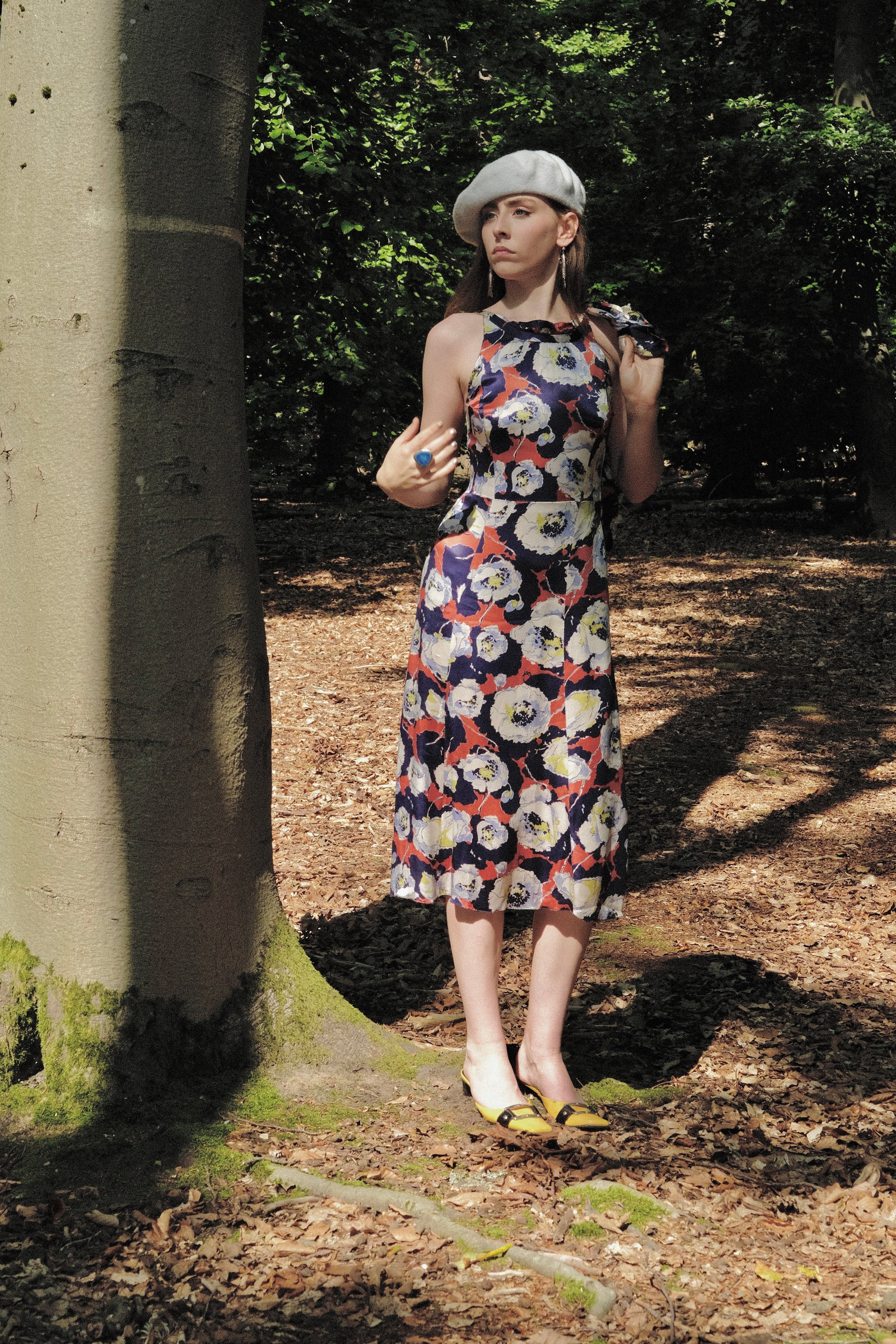 1930s Liquid Silk Floral Two-Piece