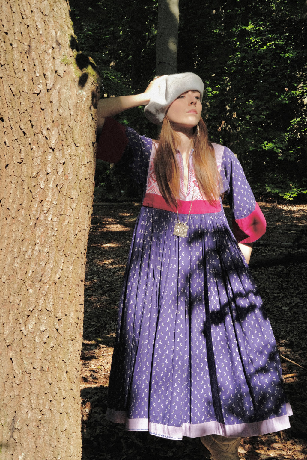 1970s Pastel Dreams Afghan Dress