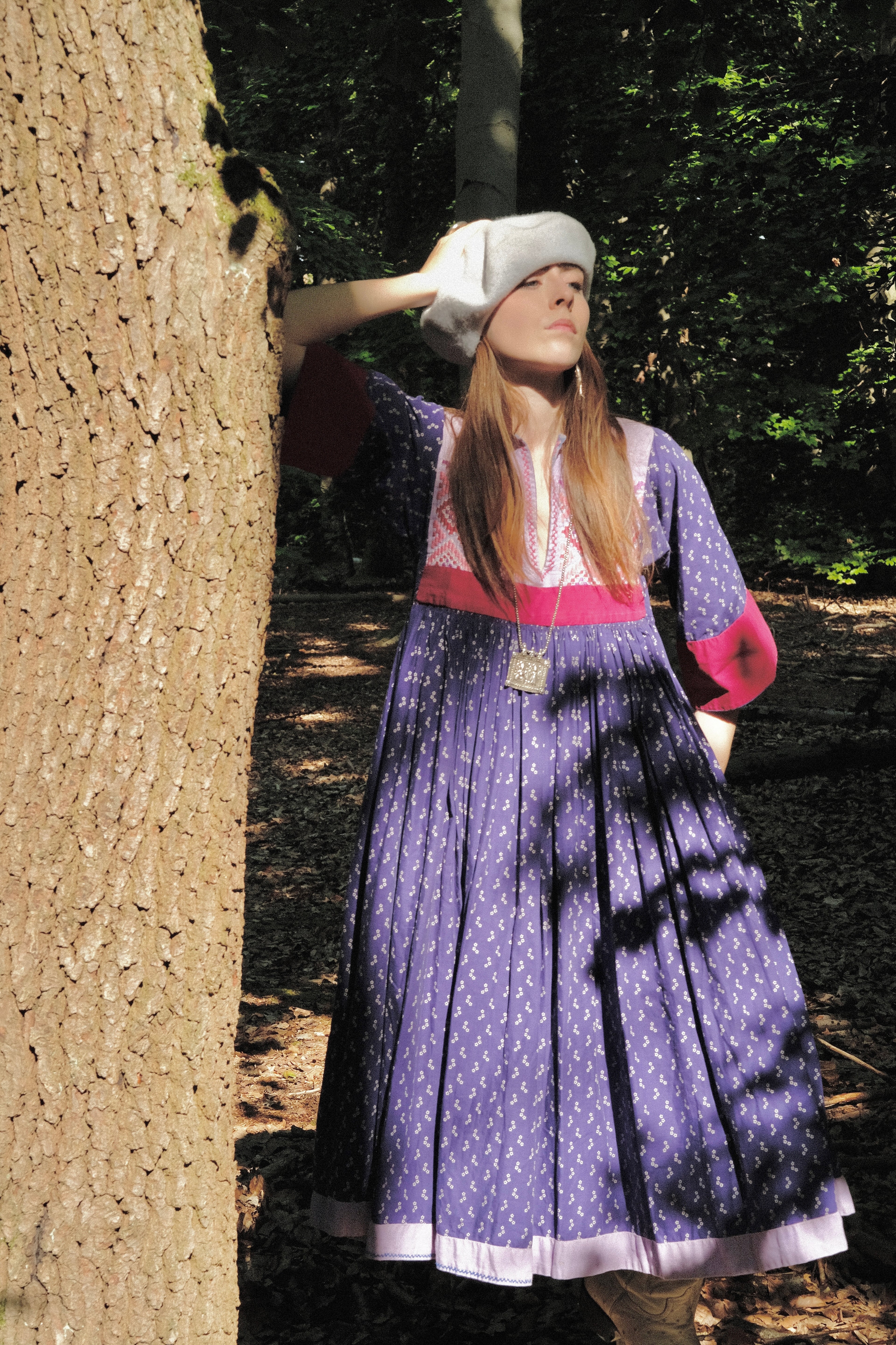 1970s Pastel Dreams Afghan Dress