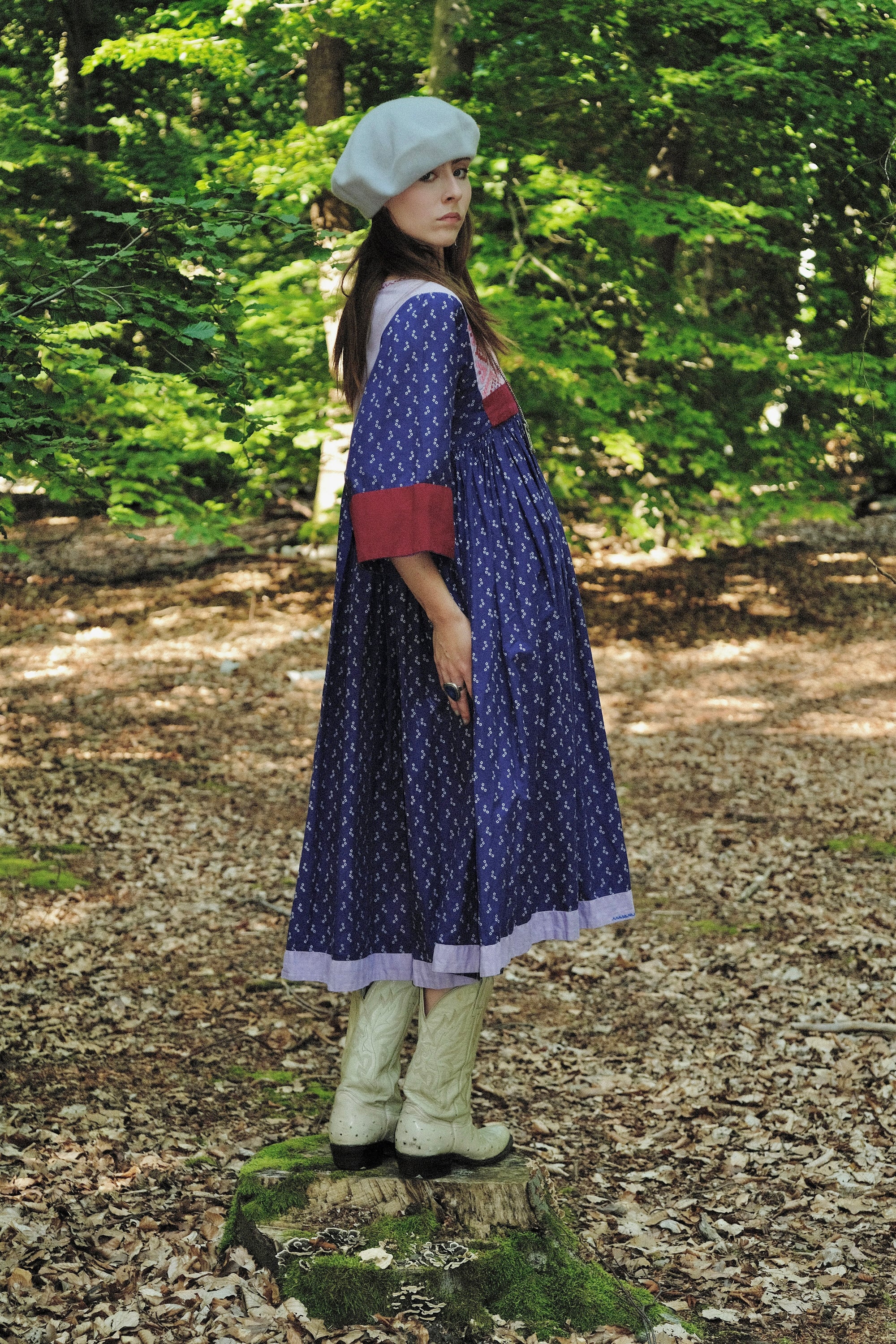 1970s Pastel Dreams Afghan Dress