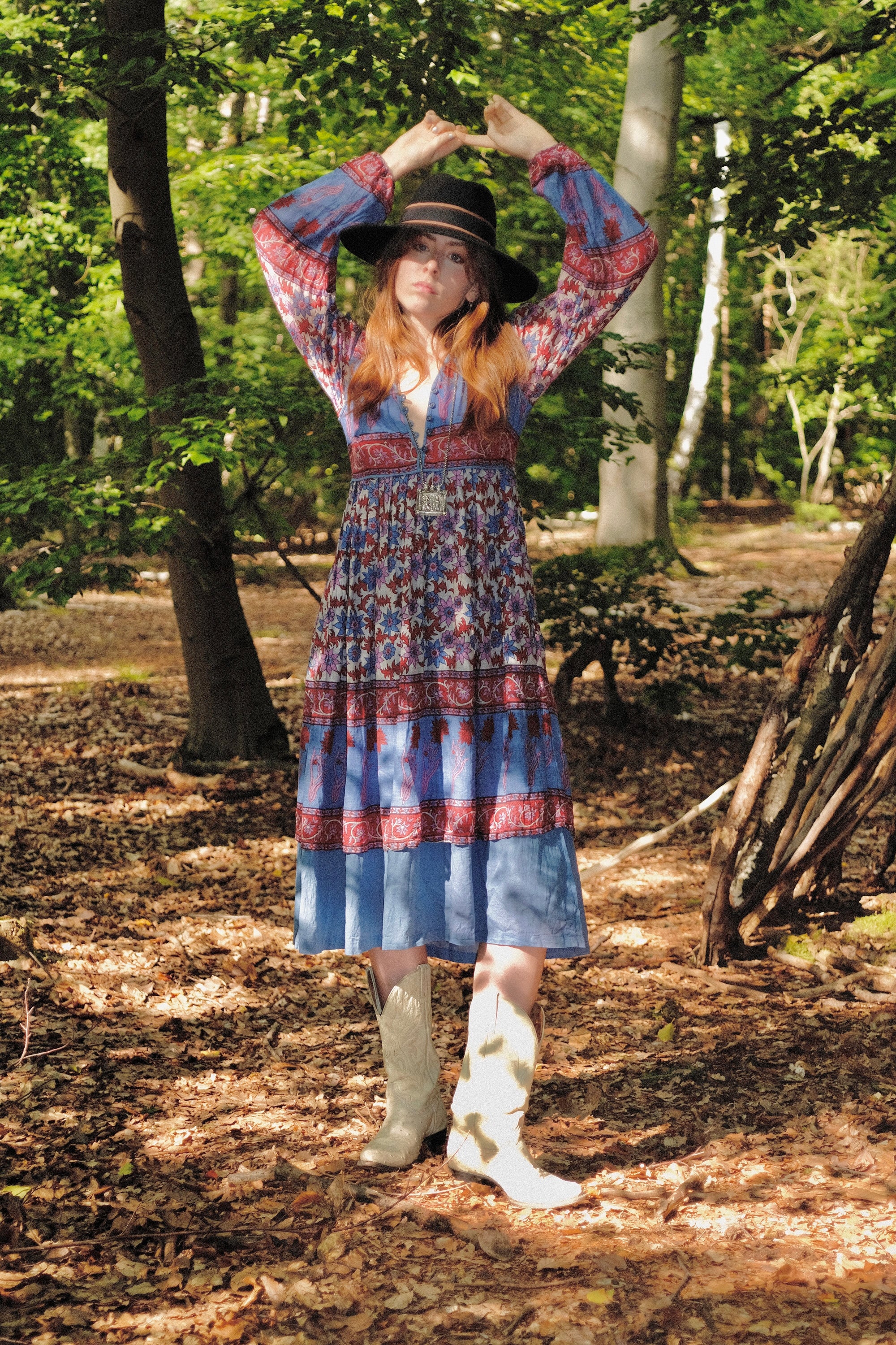 1970s Deadstock Layered Cotton Gauze Dress