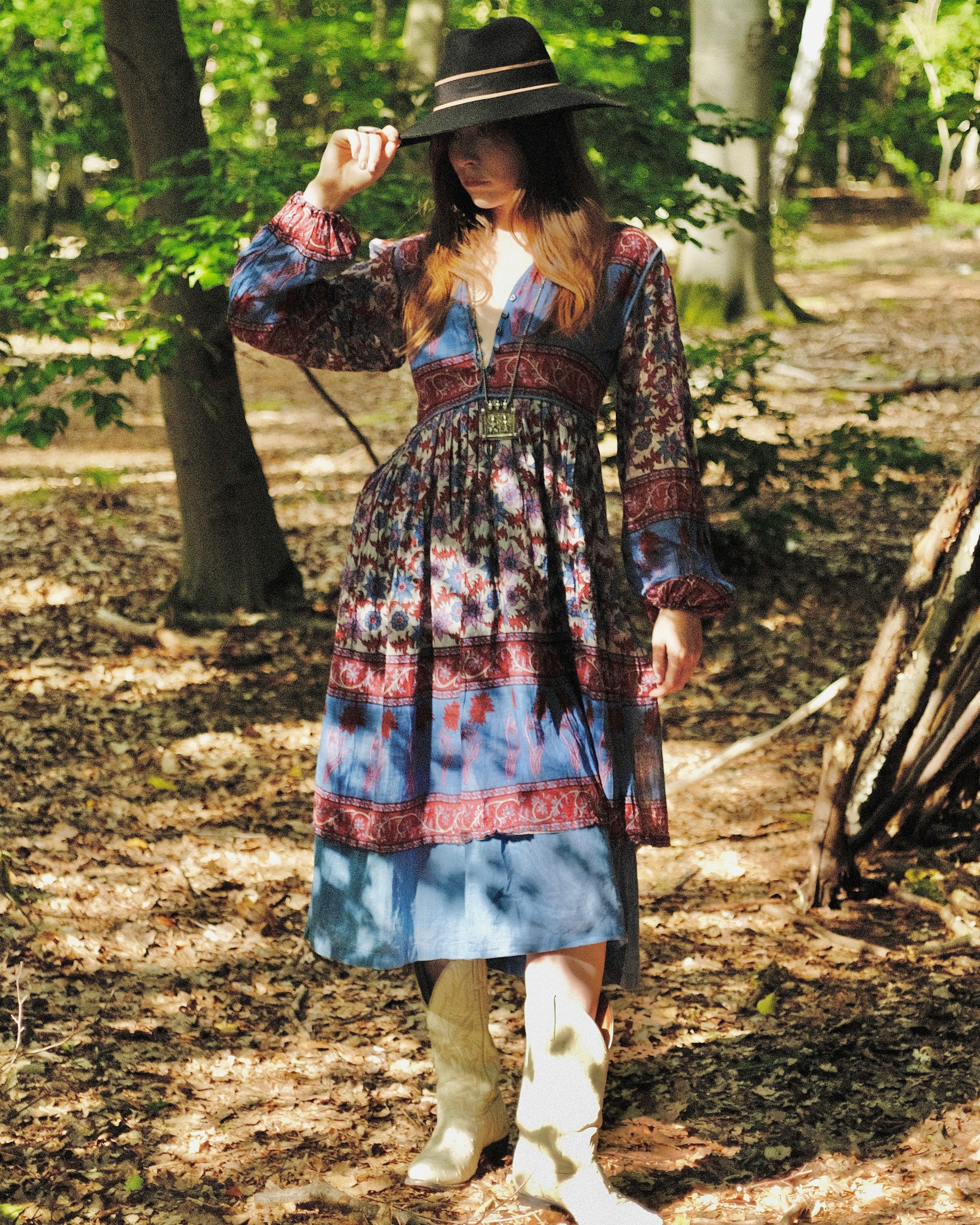 1970s Deadstock Layered Cotton Gauze Dress