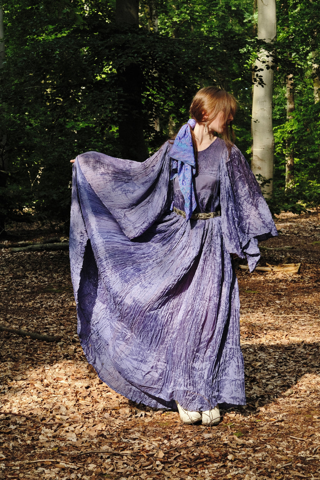 1970s Afghan Plisee Gown