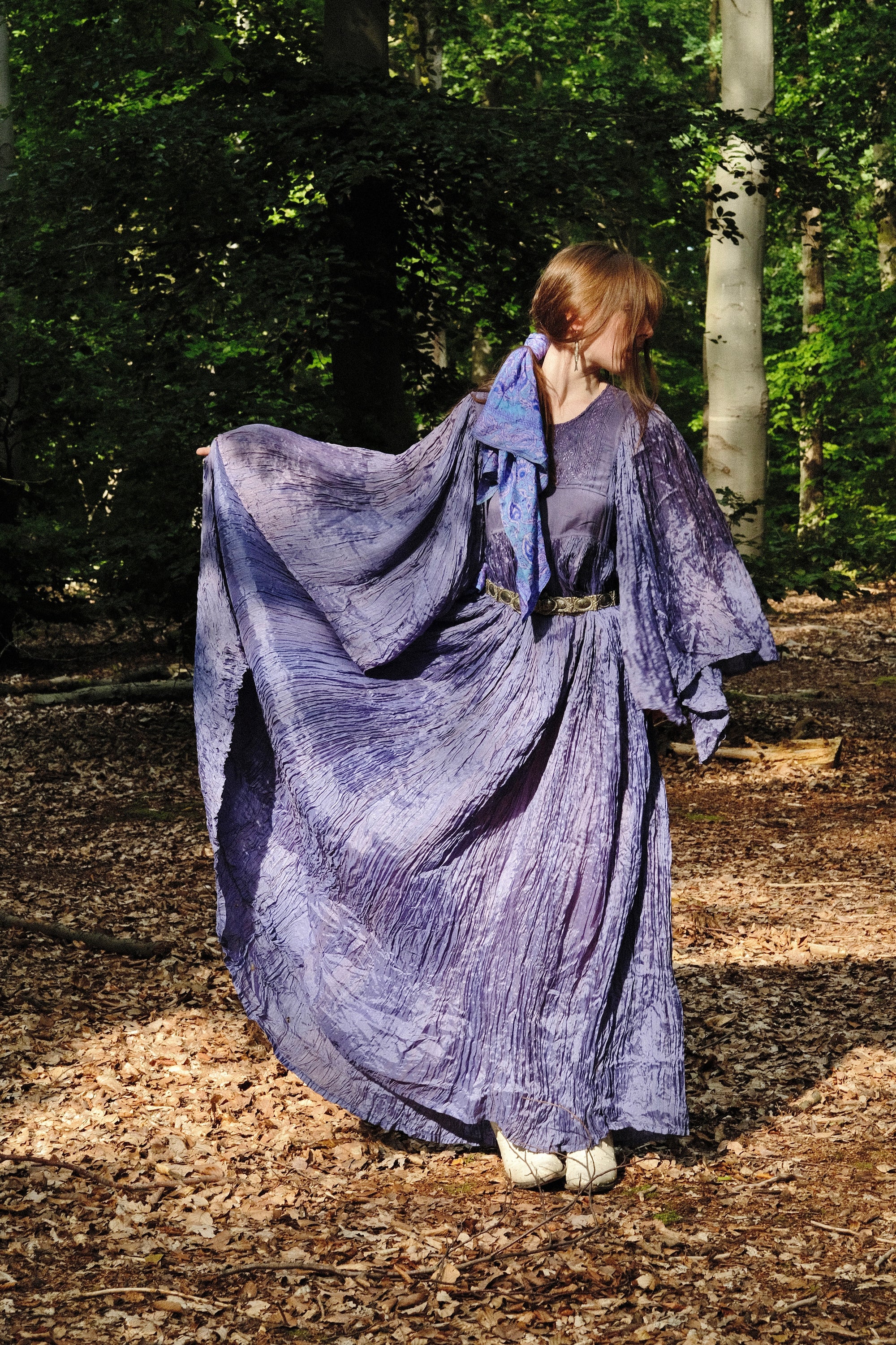 1970s Afghan Plisee Gown