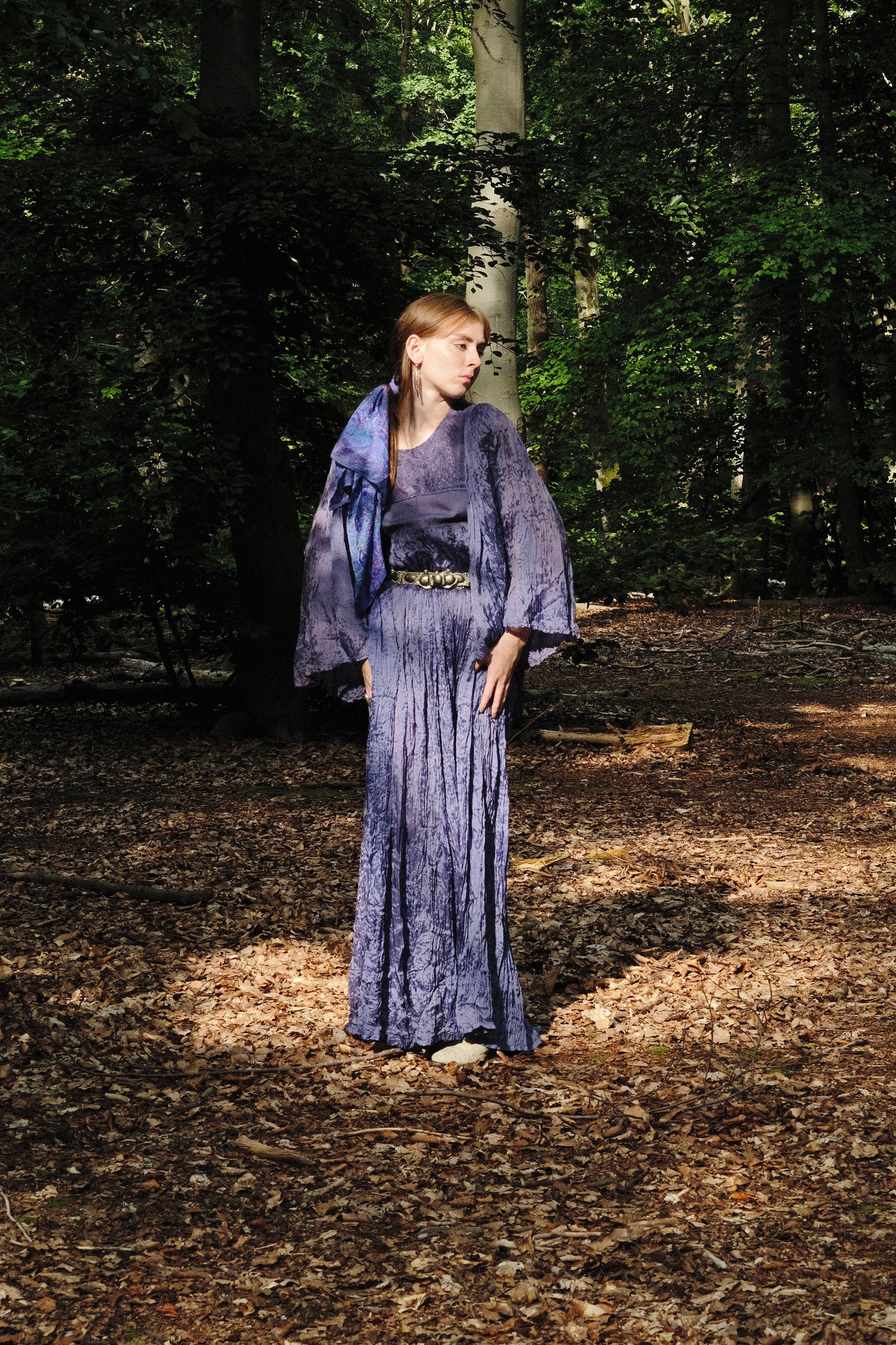 1970s Afghan Plisee Gown