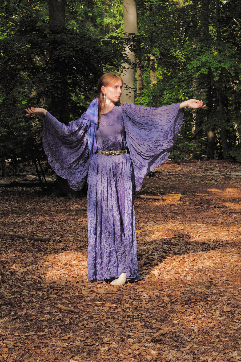 1970s Afghan Plisee Gown