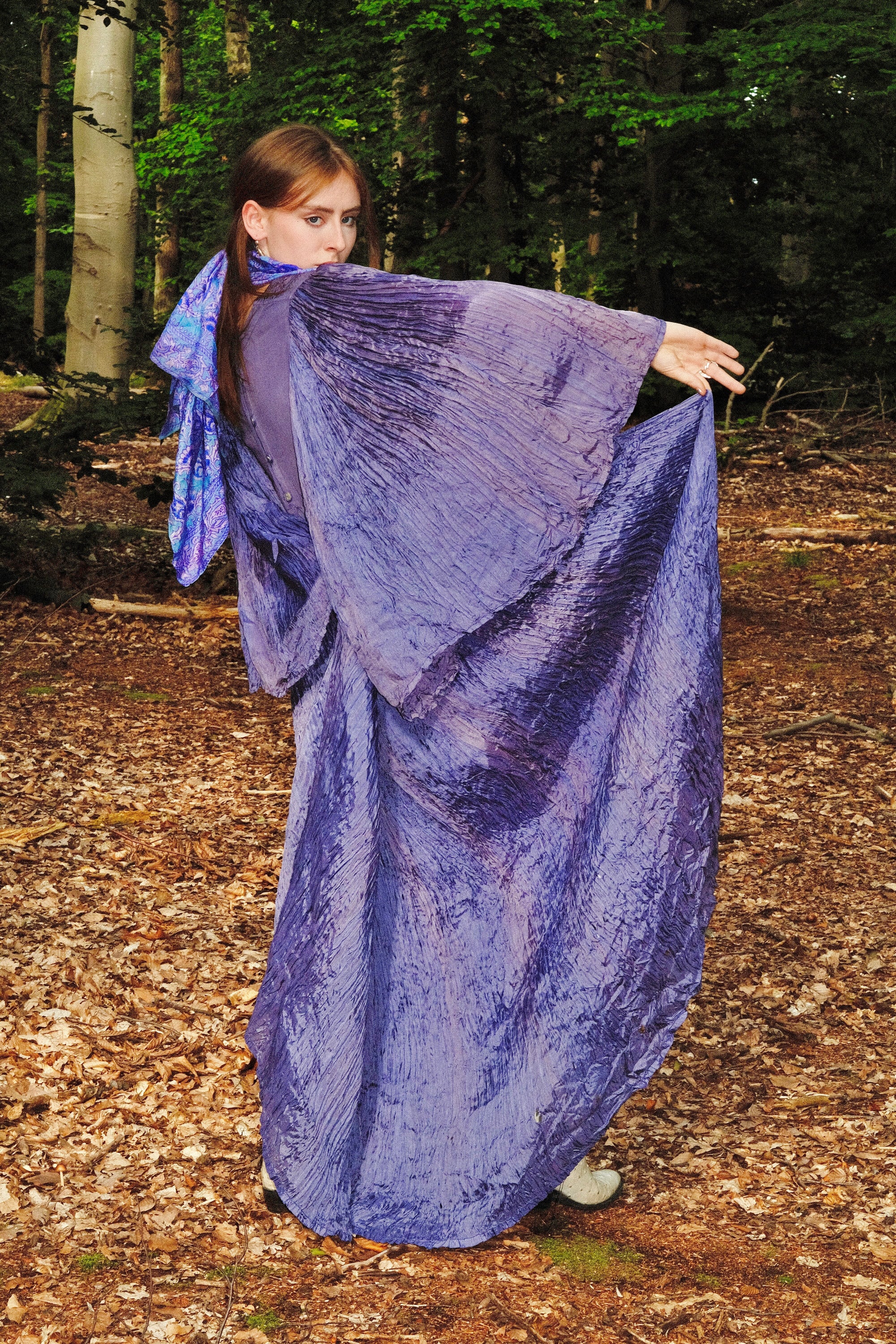 1970s Afghan Plisee Gown