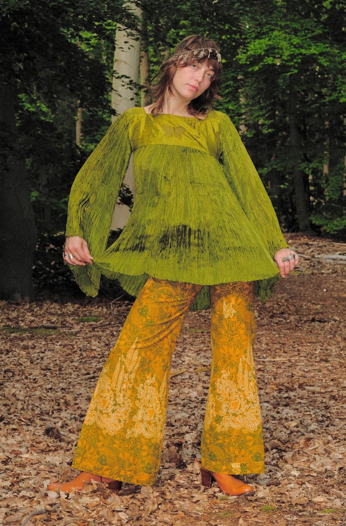 1970s Batik Flares