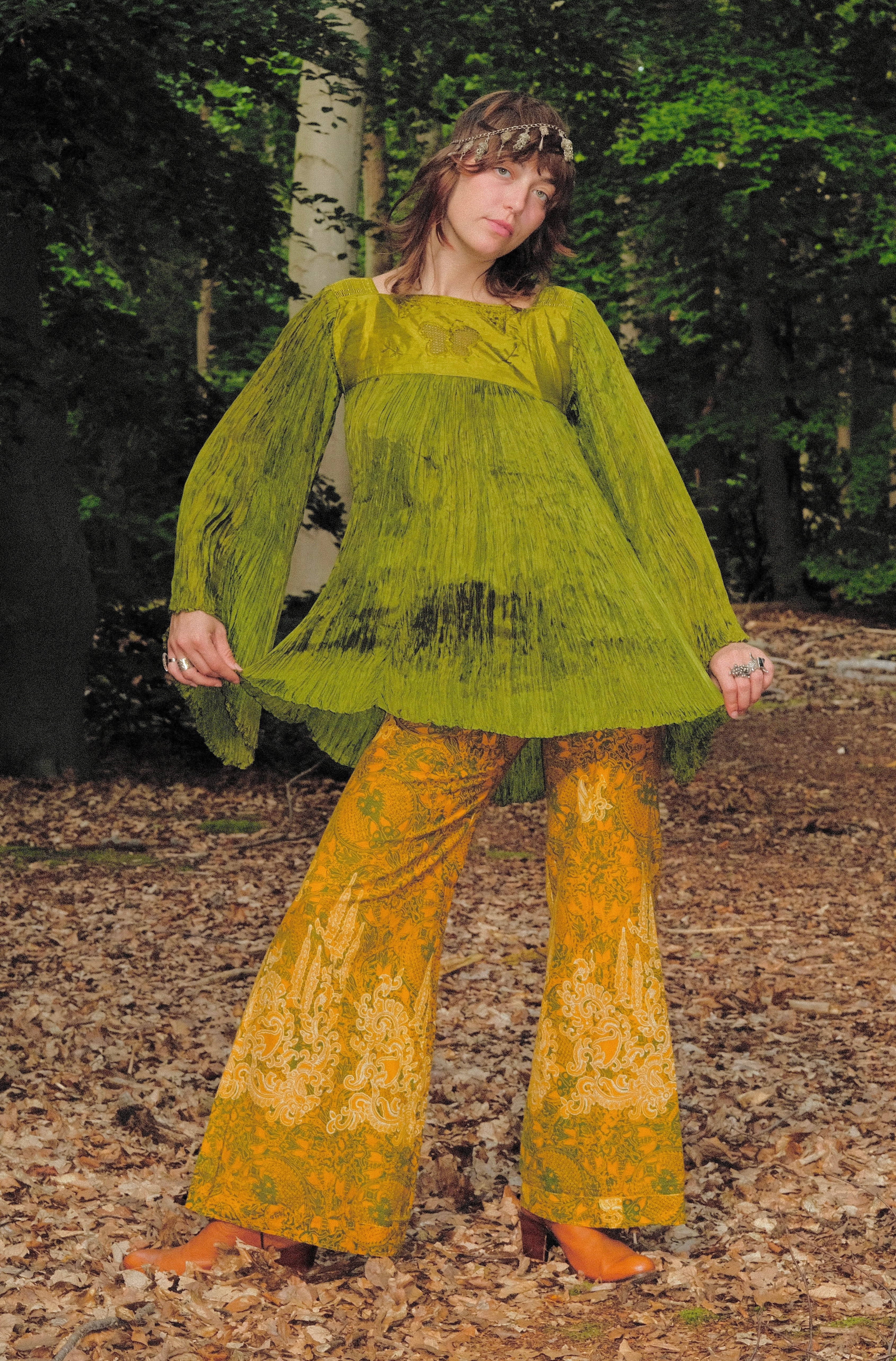 1970s Batik Flares