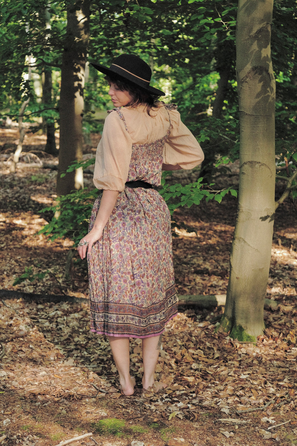 1970s Deadstock Gauze Blouse and Dress Set