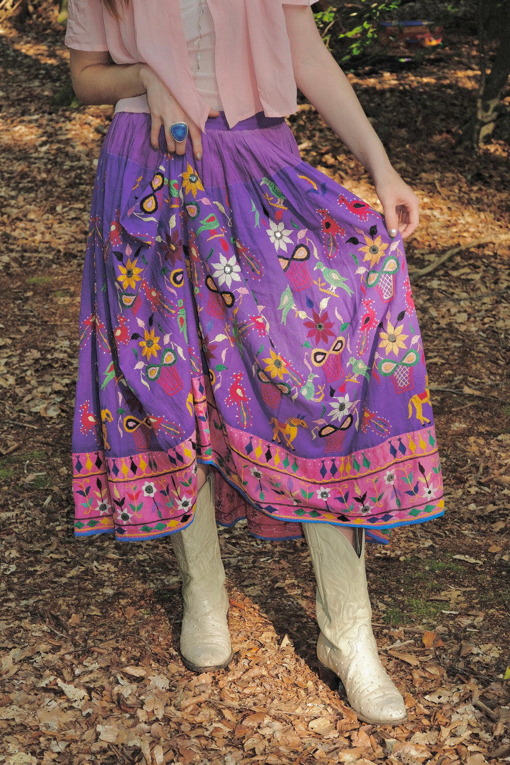 1970s Embroidered Indian Skirt
