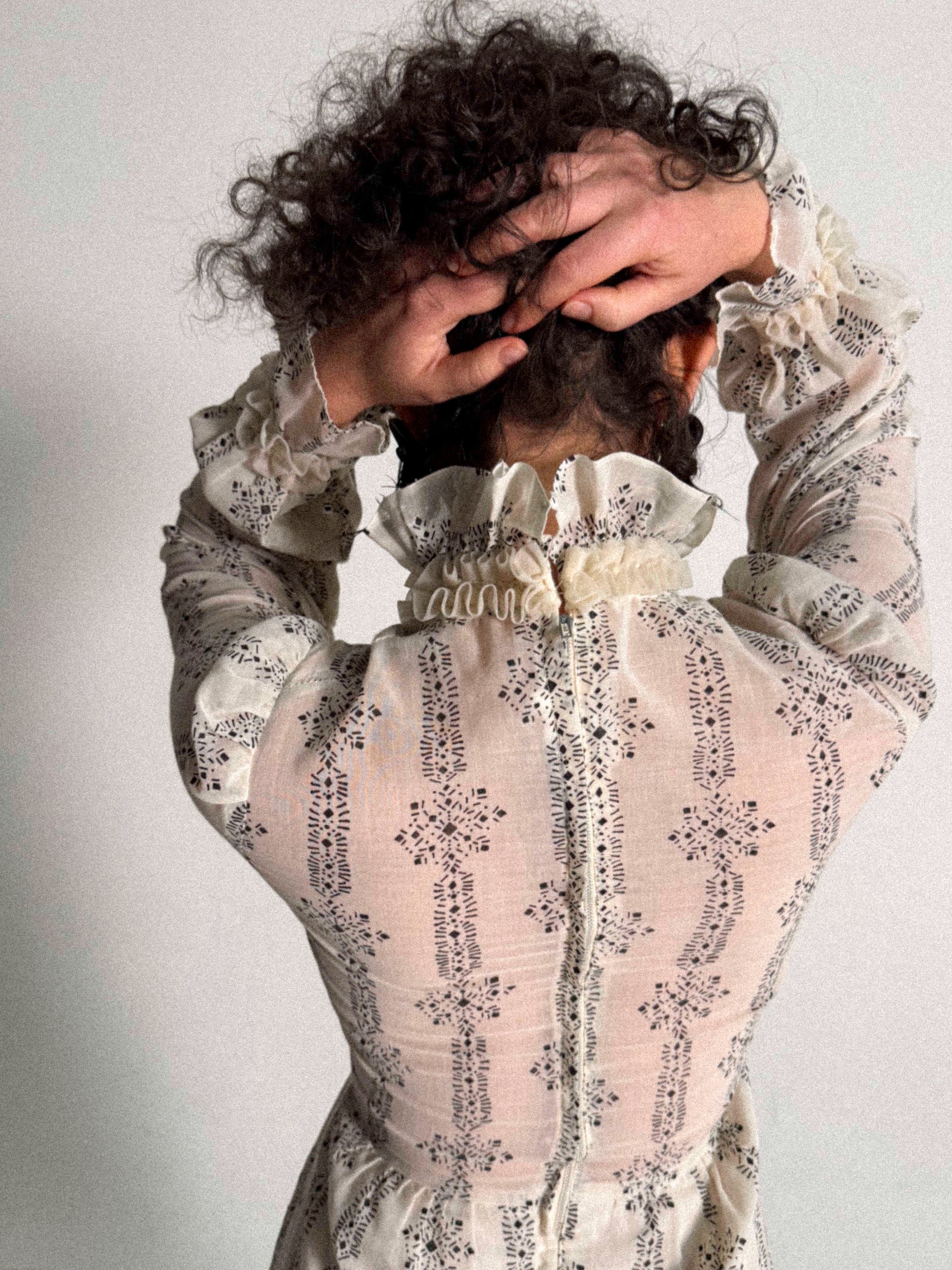 1960s Prairie Dress with Ruffles