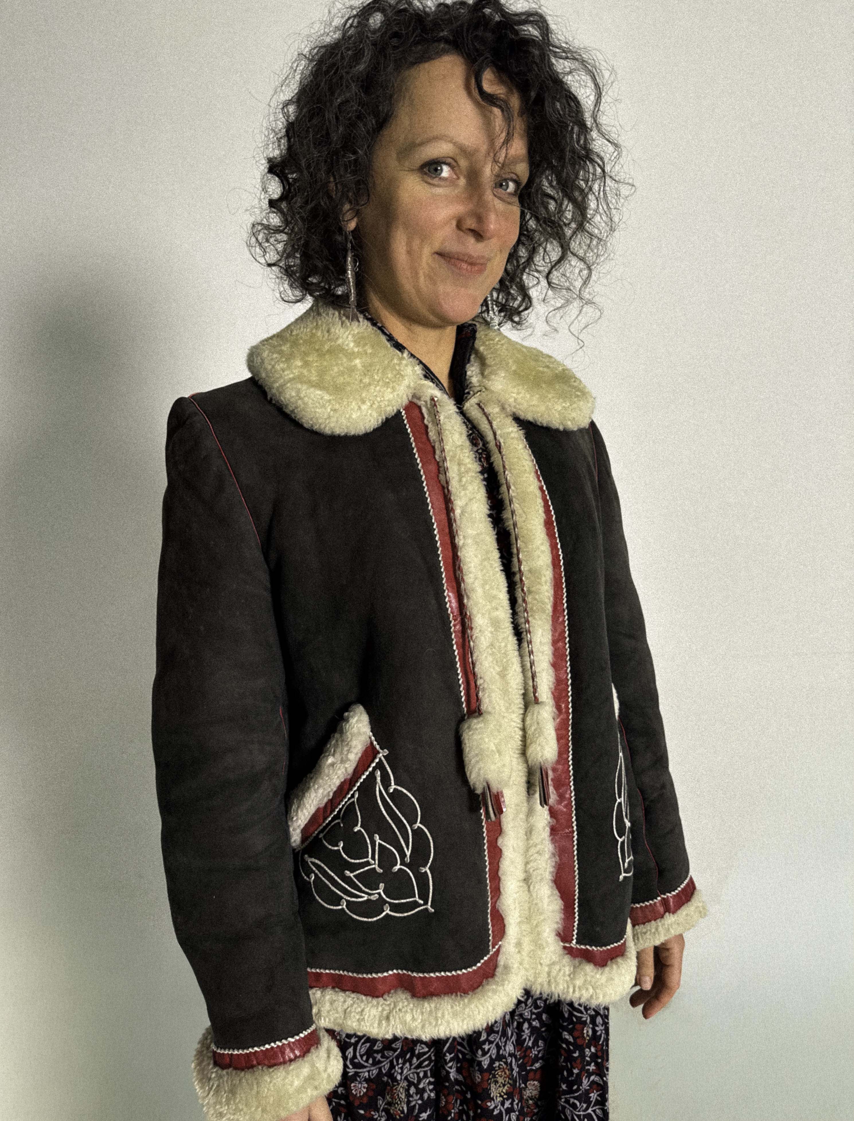 1960s Sheepskin Folklore Jacket