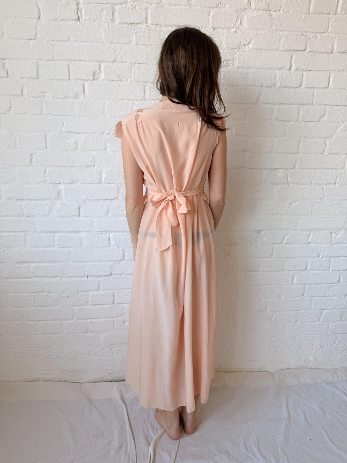 1930s Silk Tie-Up Nightgown