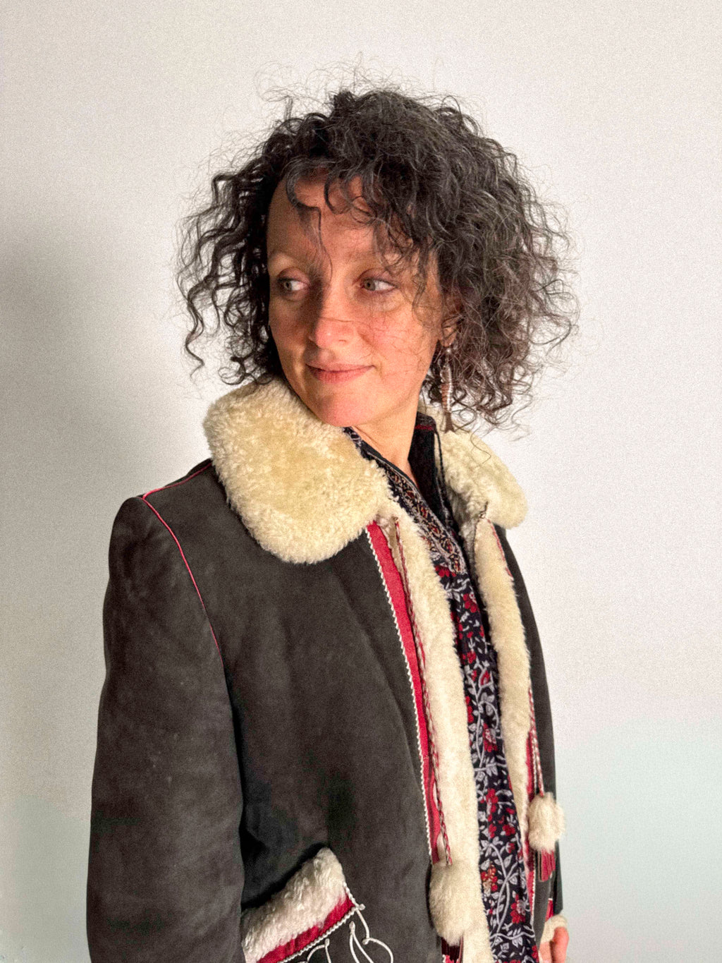 Shearling-Folklorejacke aus den 1960er-Jahren