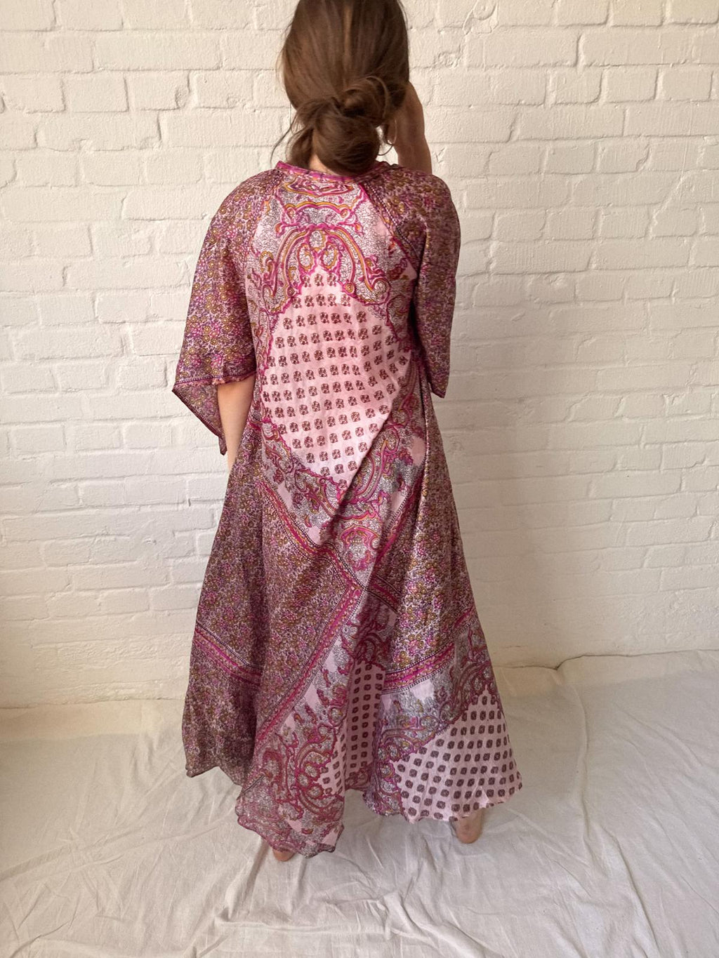 1970s Zodiac Deadstock Pure Silk Patchwork Cafta