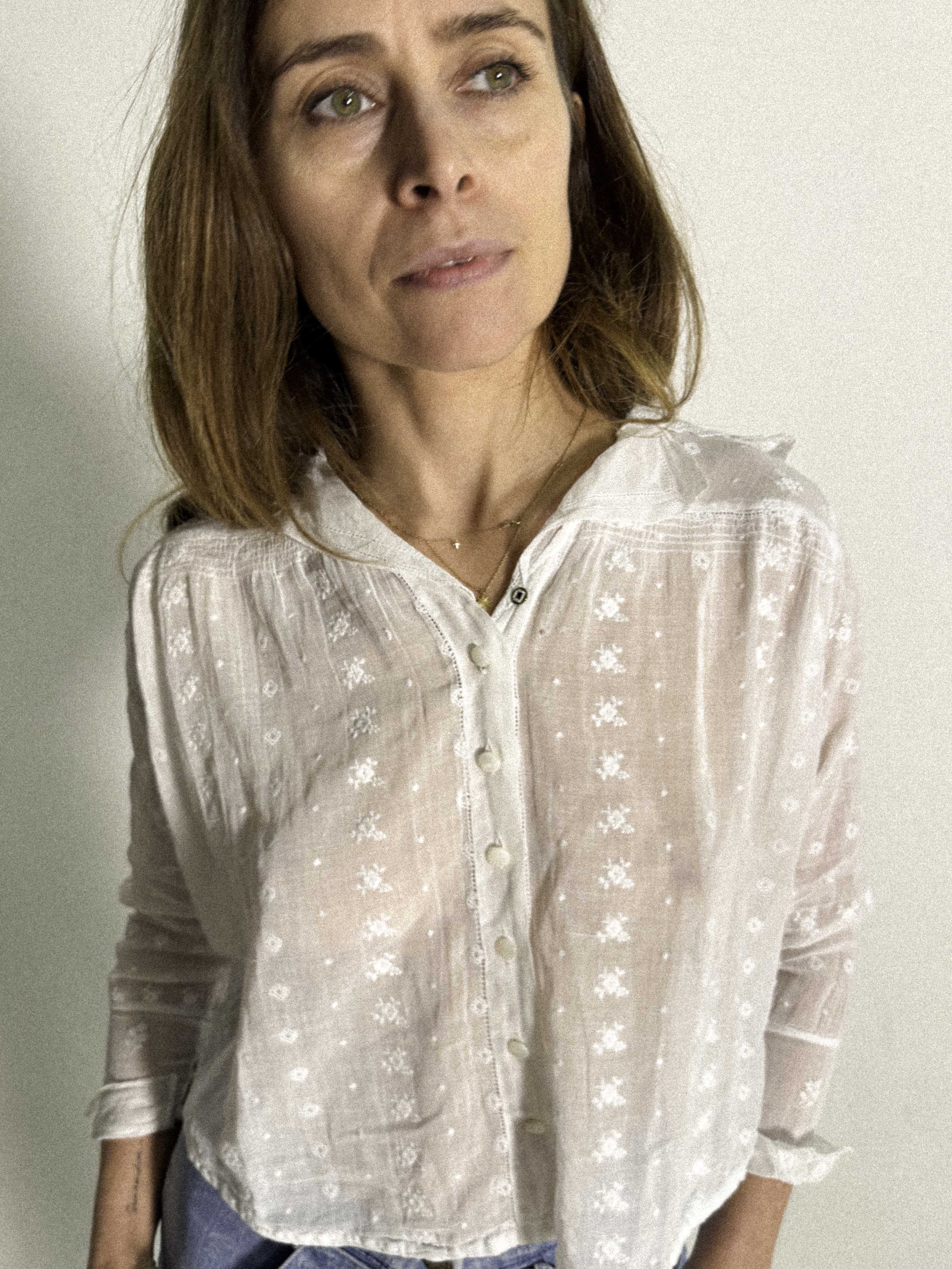 Late Edwardian Cotton Gauze Blouse