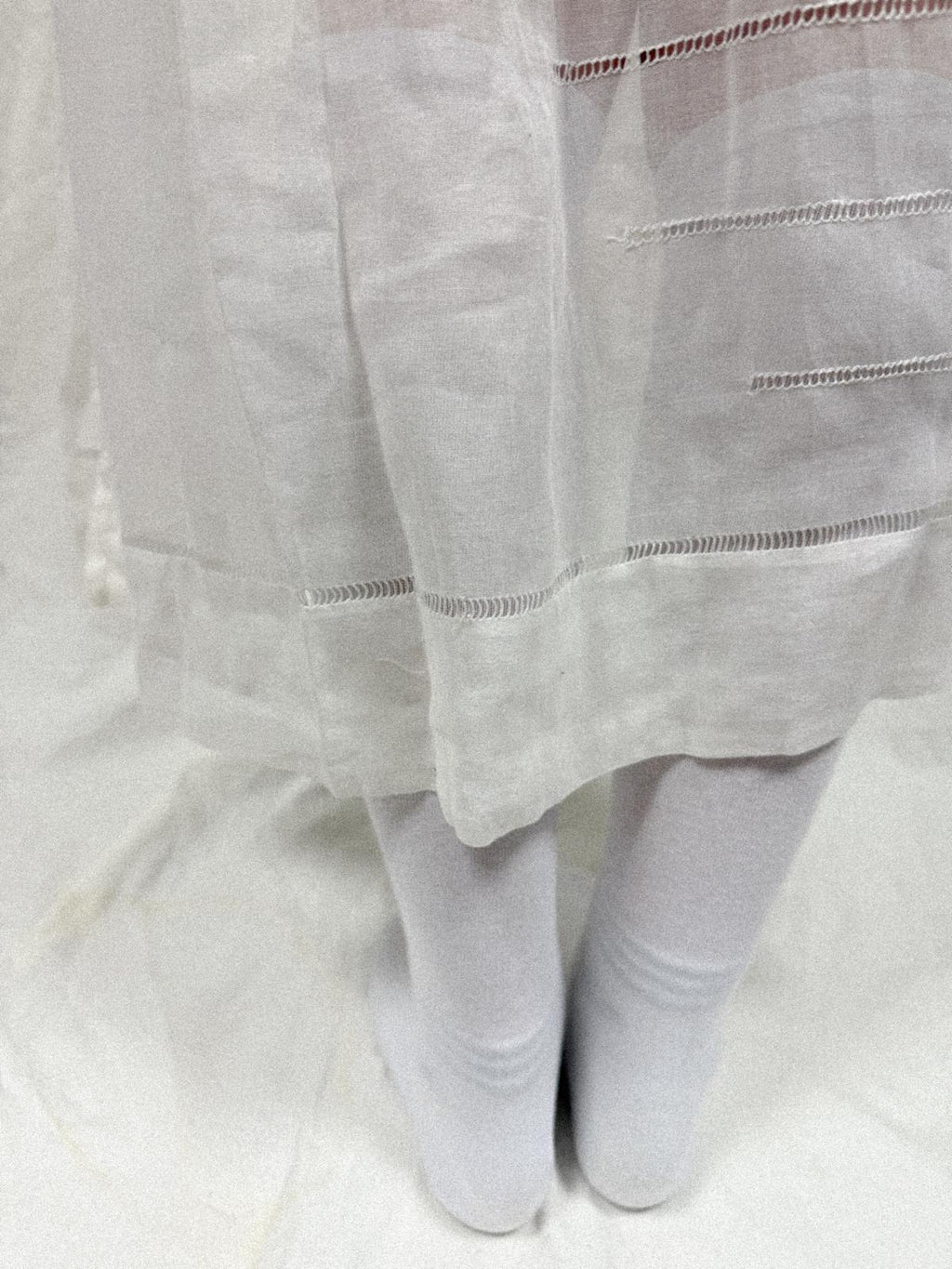 Edwardian Cotton Gauze and Lace Dress