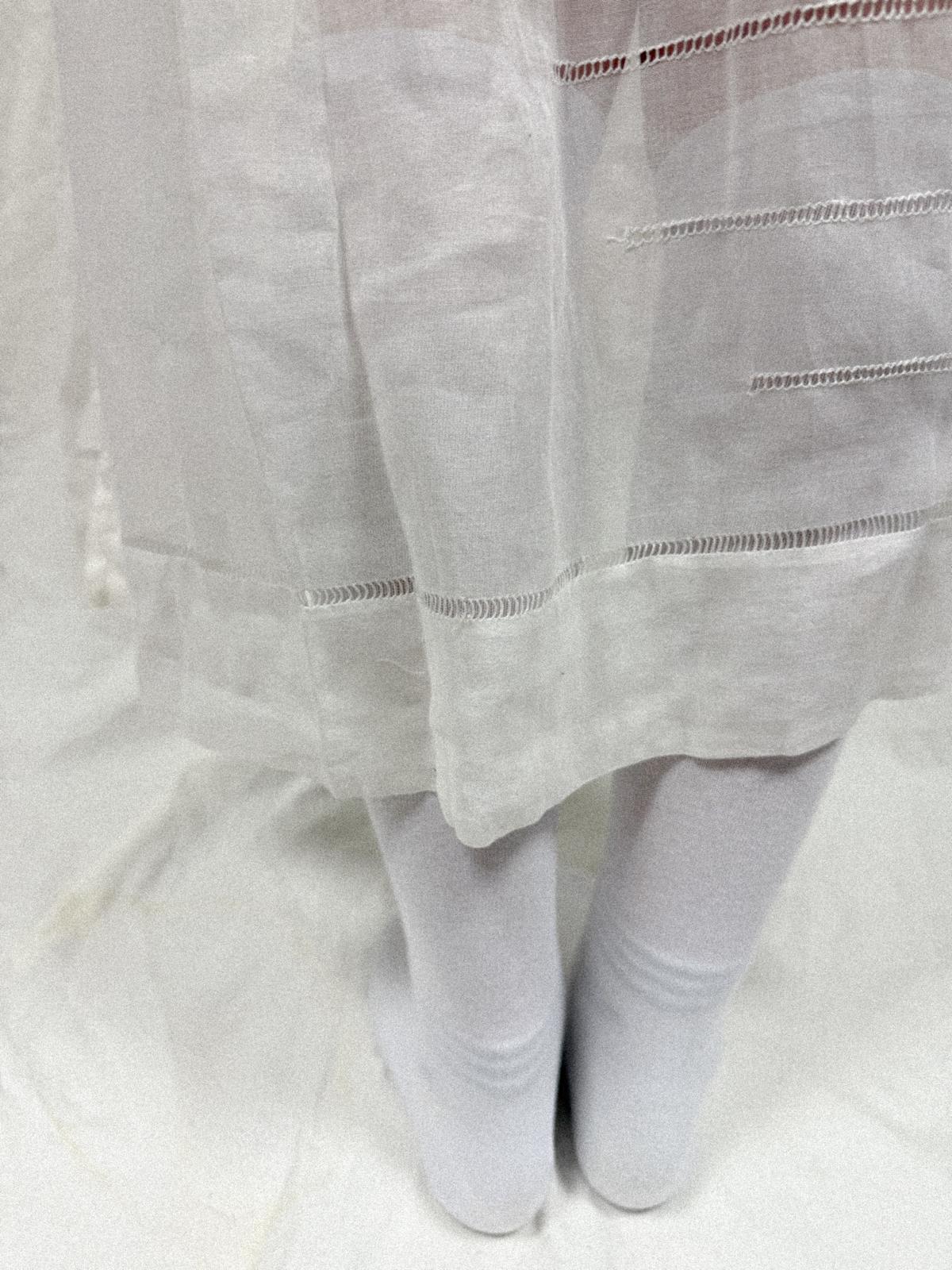 Edwardian Cotton Gauze and Lace Dress