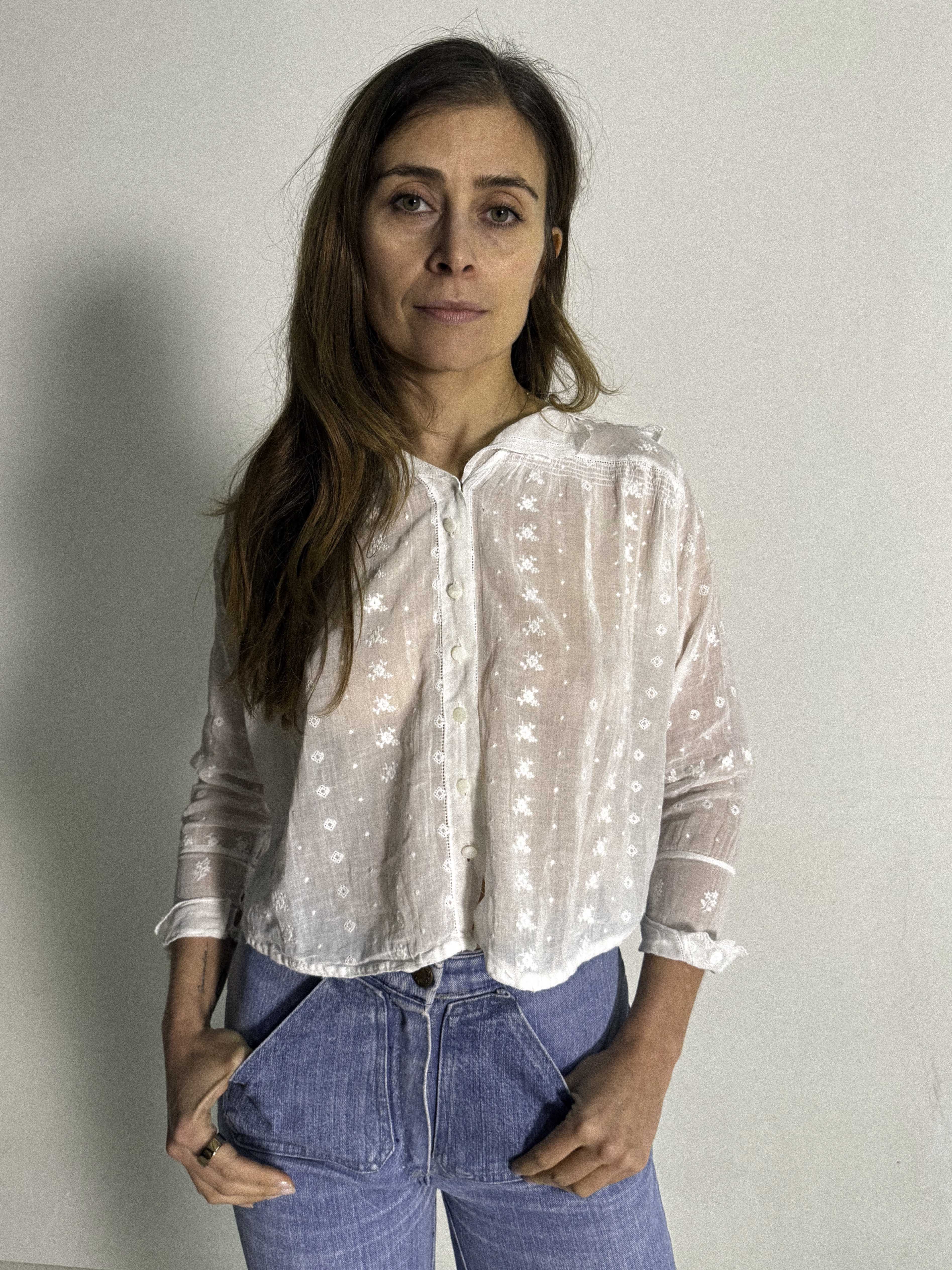 Late Edwardian Cotton Gauze Blouse
